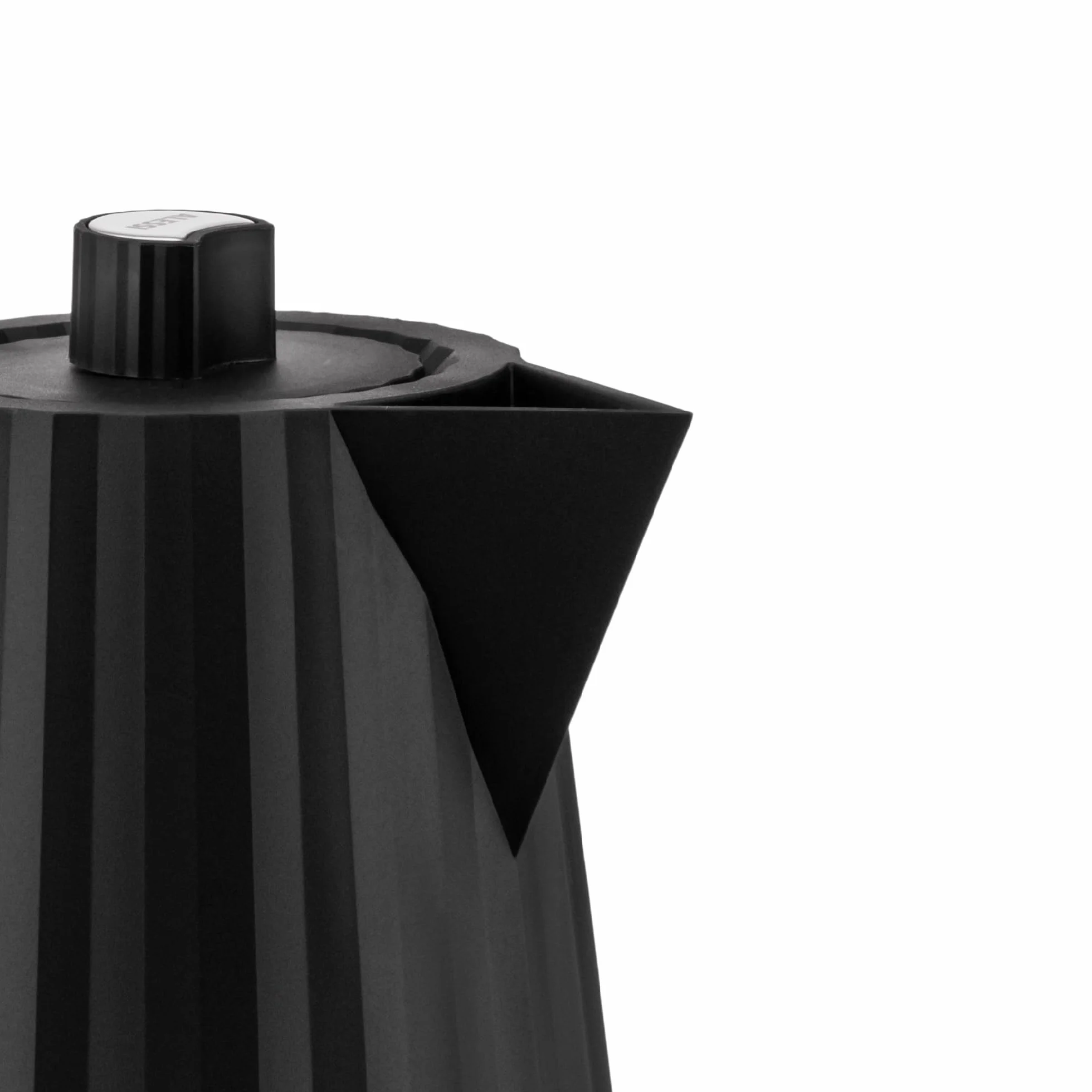Alessi Plissé MDL06 B - Bollitore Elettrico di Design, in Resina Termoplastica, Presa Europea 2400W, 170cl, Nero