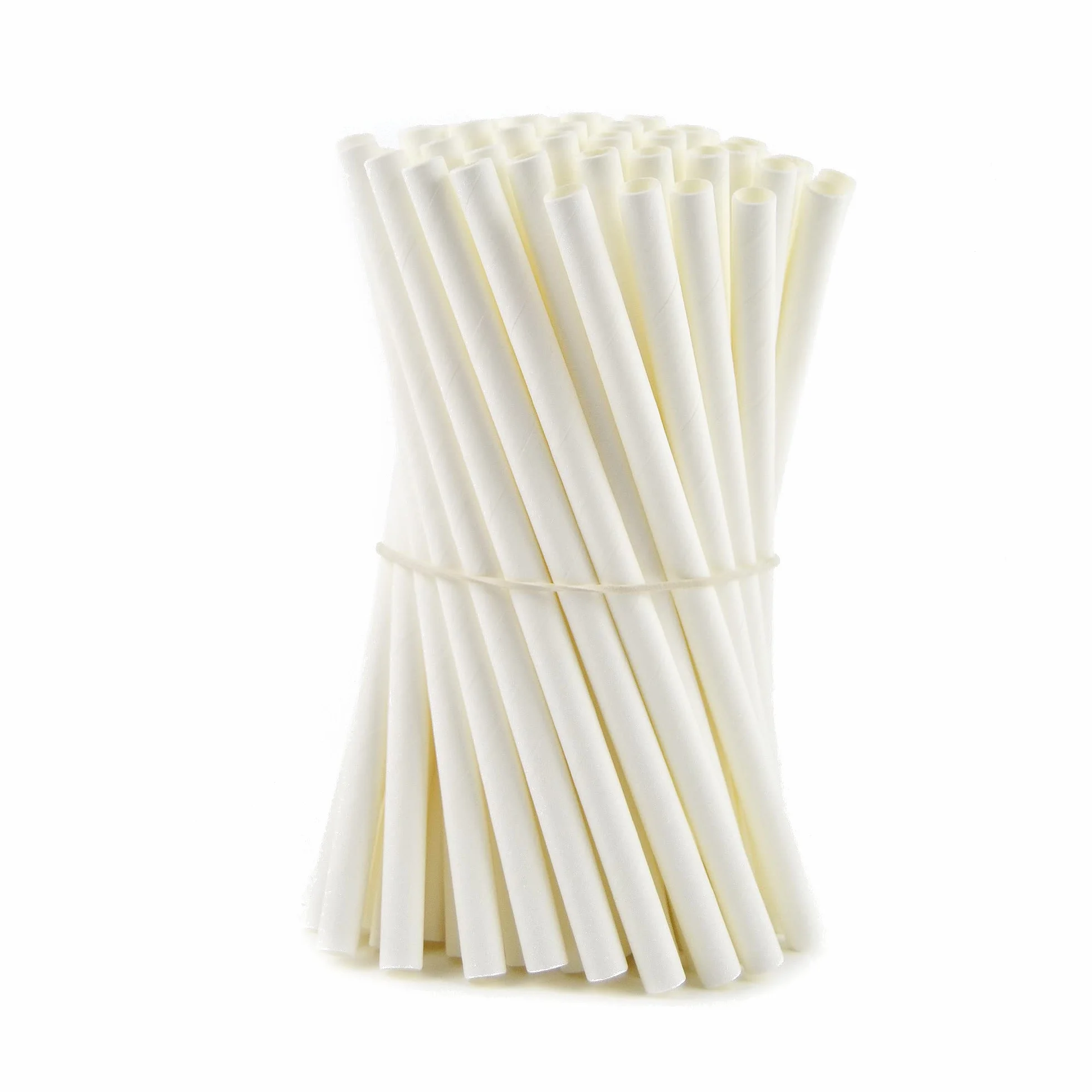 PZ 250 CANNUCCE DRITTE IN CARTA DI COLORE BIANCO (DIMENSIONE FORO 7 MM ALTEZZA 15 CM) IDEALI PER COCKTAIL, SUCCHI, ANALCOLICI, GRANITE, FRULLATI