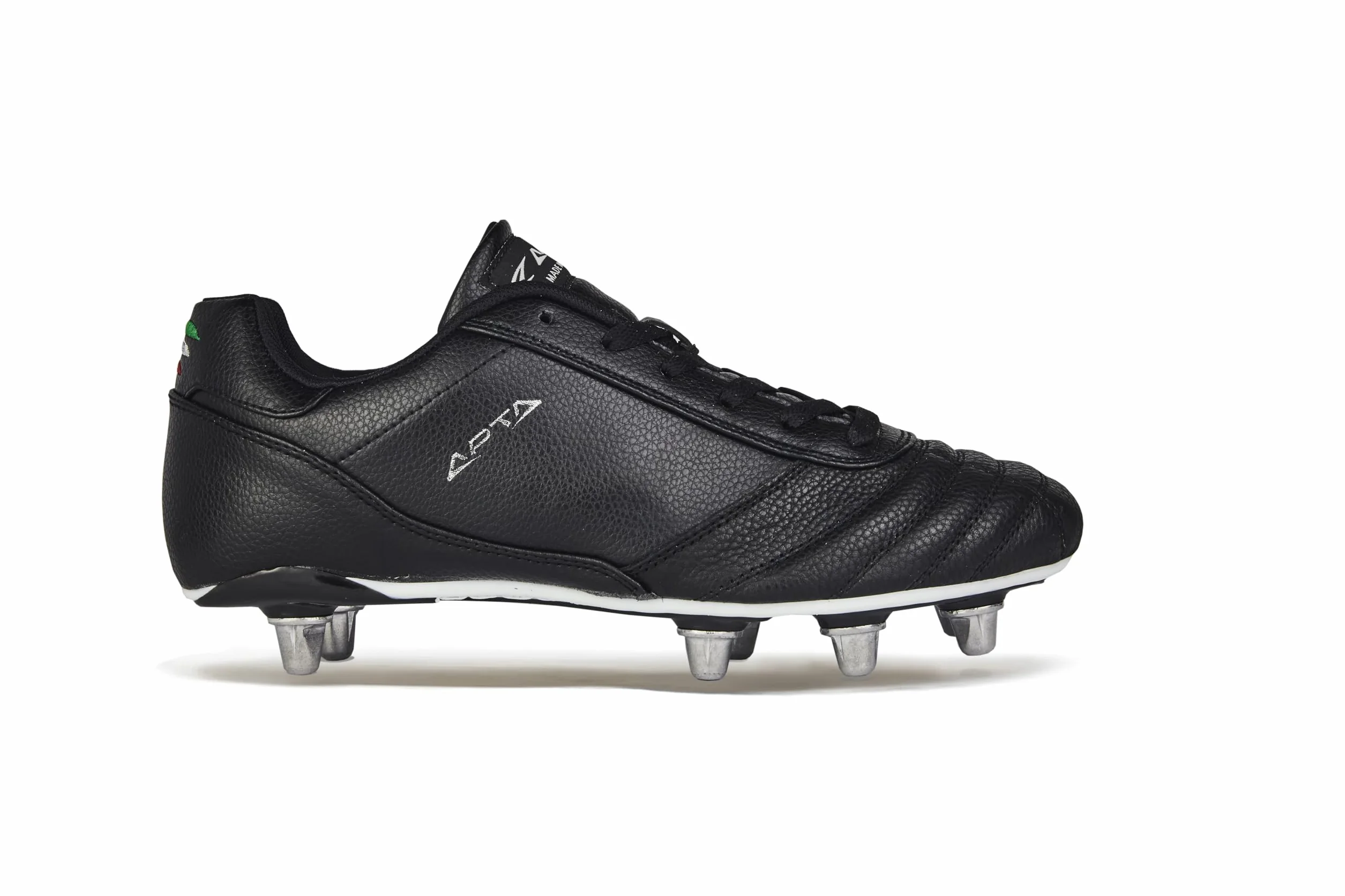 Check Rugby - Scarpe da Rugby in Pelle e Micropelle, Massime Prestazioni e Comfort - Suola 8 Studs Perfetta per Terreni Naturali, Morbidi o Bagnati