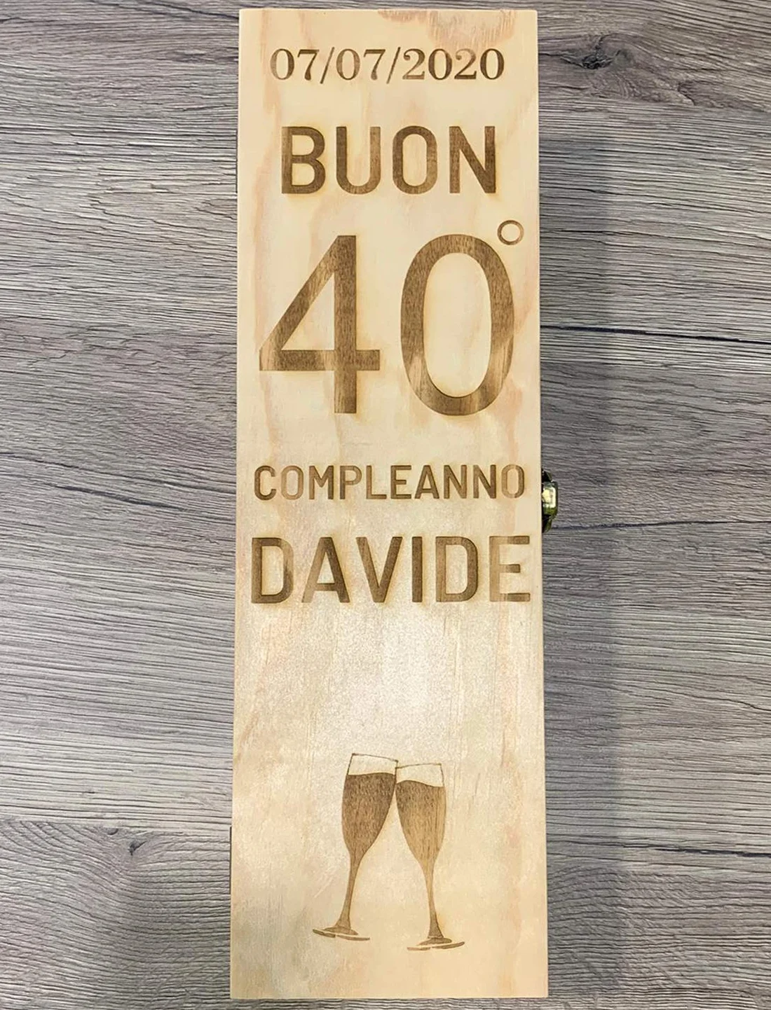 Porta Bottiglie Vino Guizzo Creart Made in Italy Scatola Legno 35.4x10.4x9.5 cm