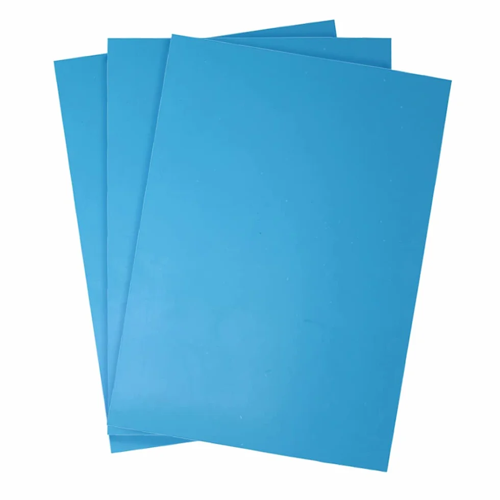Artway Fogli A4 Polimero Taglio Morbido per Stampa su Linoleum - Confezione da 3 - Blu