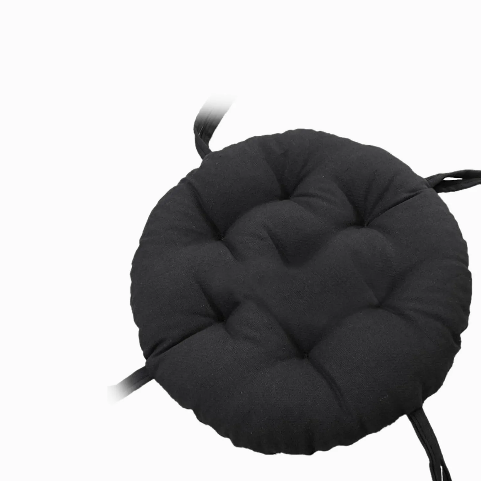 Comodi cuscini rotondi per sgabelli da bar e sedie da ufficio, cuscini elastici in pelliccia spessa, diametro 25-50 cm, eleganti neri, perfetti per bistrot e uso domestico