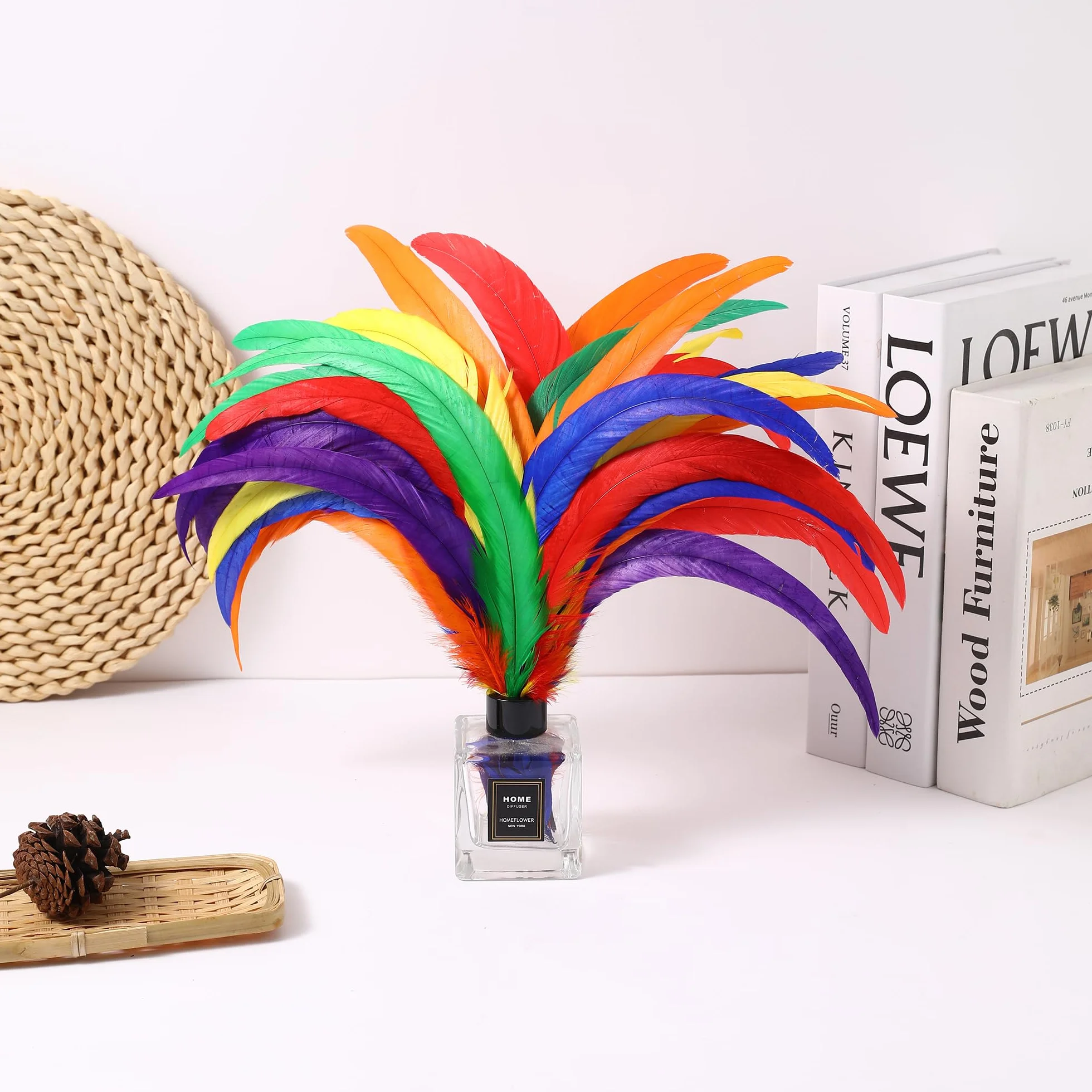 Piume di coda di gallo colorate 60 piume naturali lunghe 30,5-35,6 cm per fai da te cappelli costumi decorazioni feste