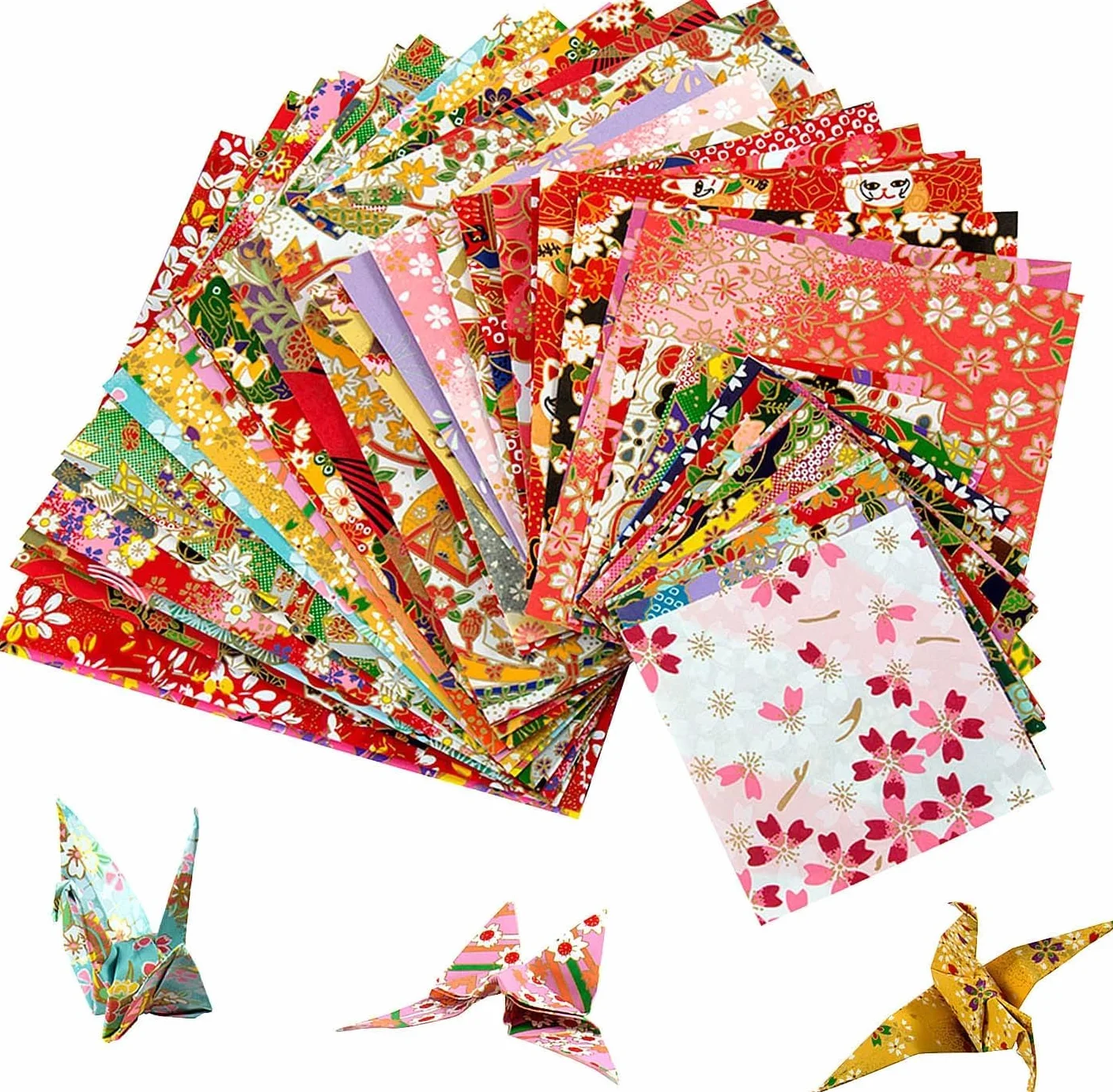 Origami Washi Carta Fai-da-te 60 Fogli 3 Misure per Bambini