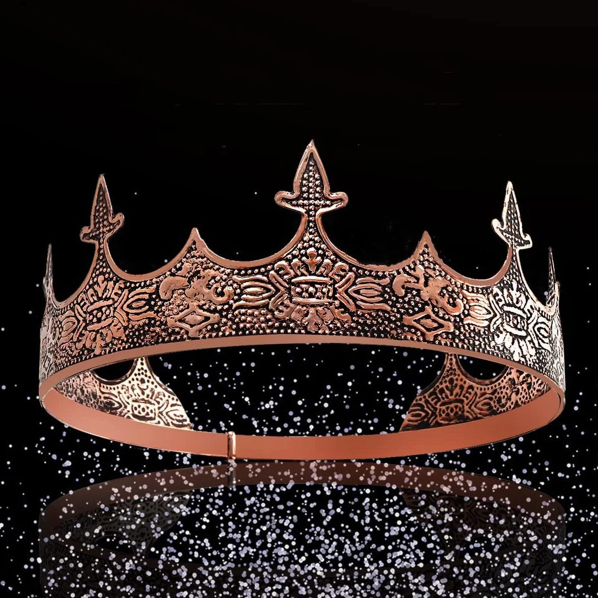 Corona Capelli Gioielli Reale Diadema Uomini Metallo Halloween Costume