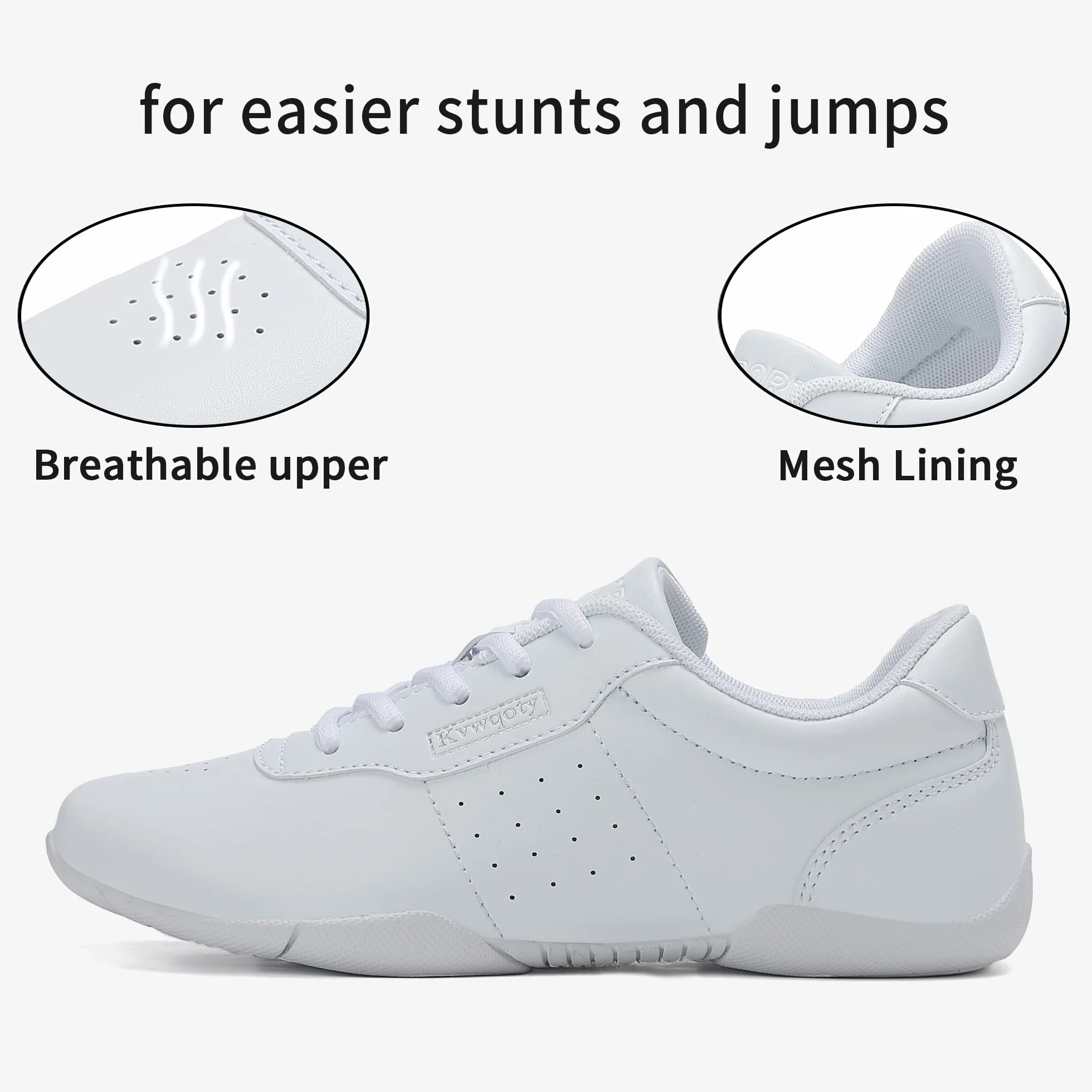 Scarpe da Cheerleading Donna Bianche Allenamento Ginnastica Yoga per Ragazze