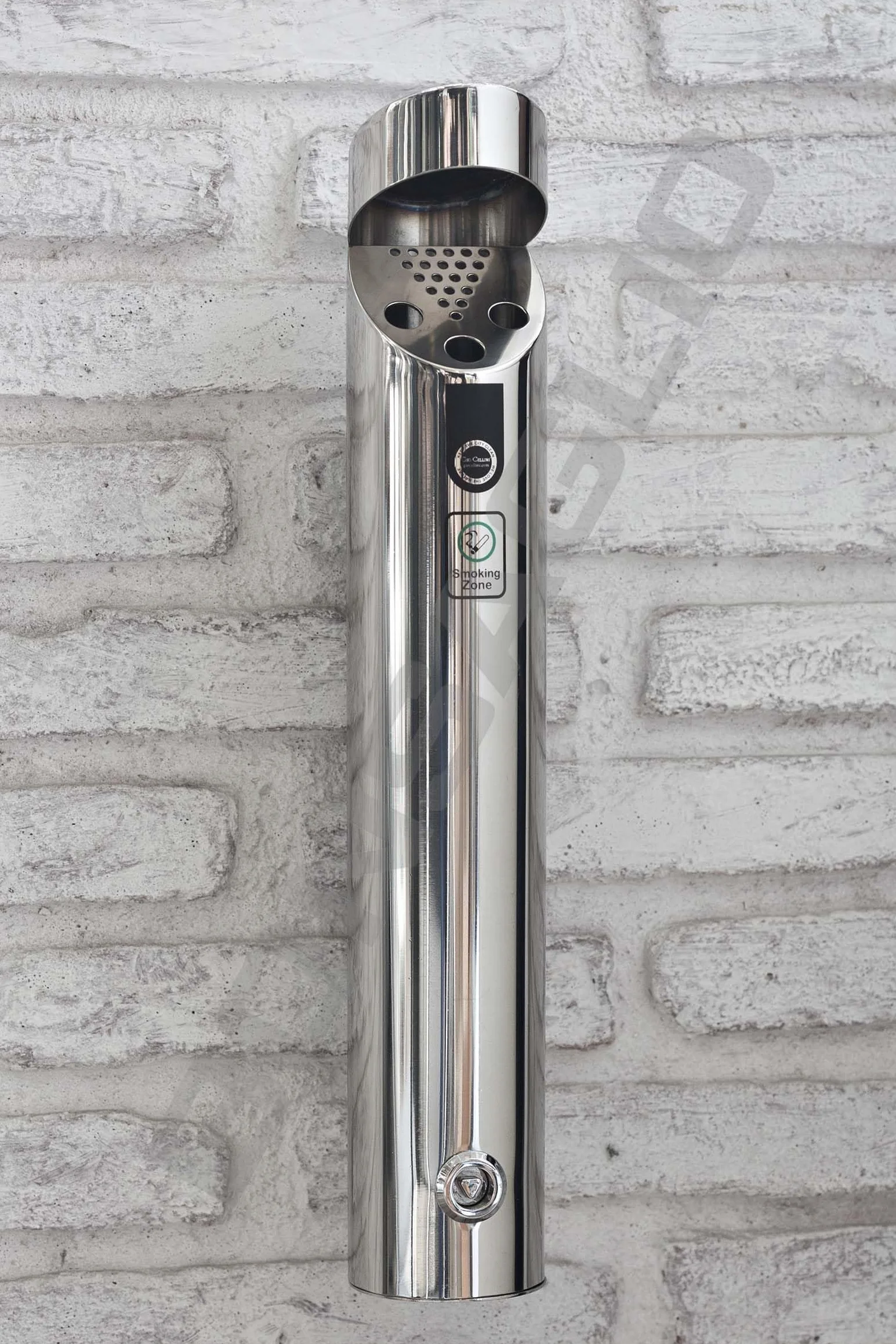 Posacenere da muro in acciaio inox anti corrosione esterno interno