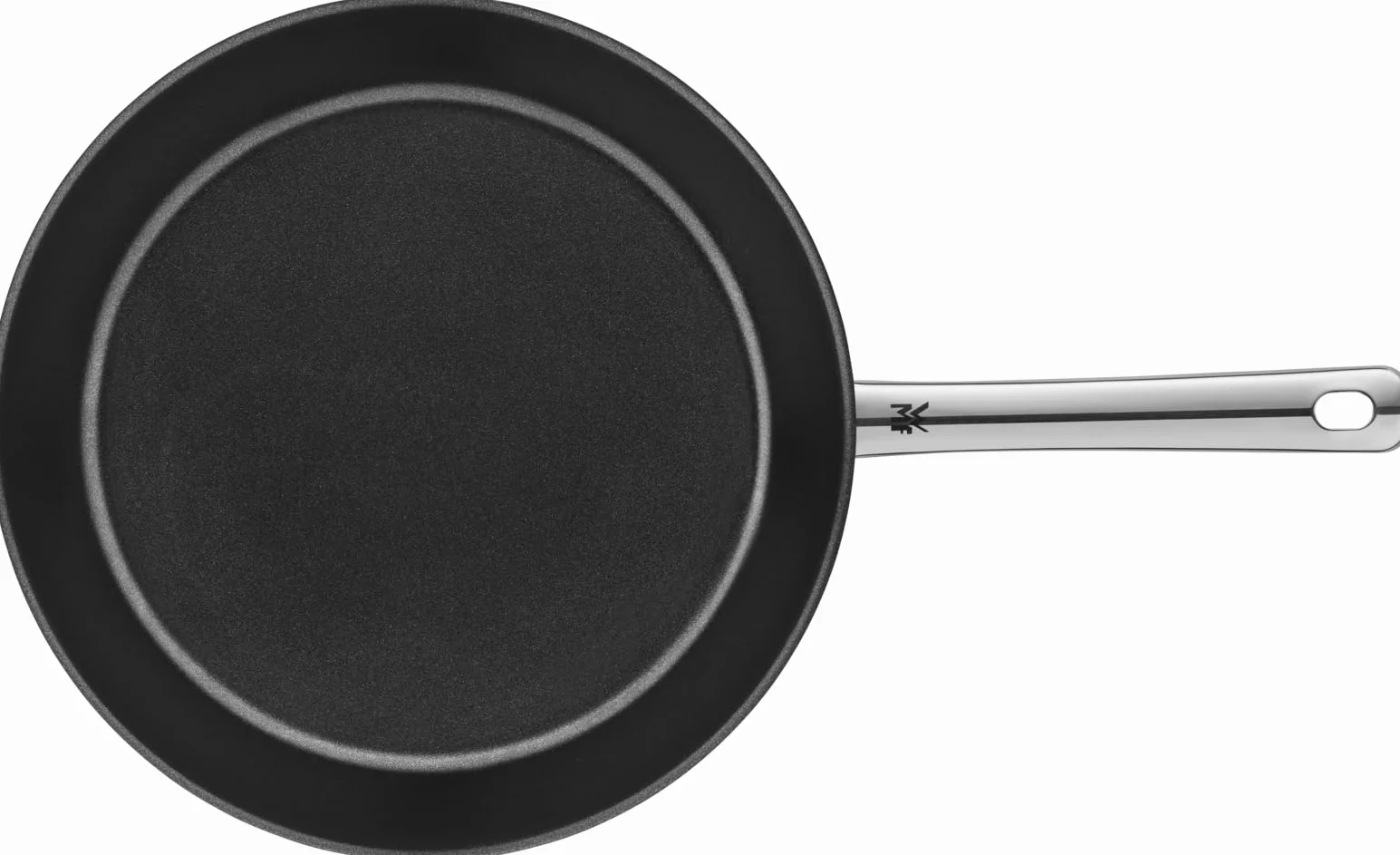 WMF Nordic - Set di padelle professionali a induzione, 2 pezzi, padella a induzione 24, 28 cm, padella antiaderente, adatta al forno, senza goccia, in acciaio inox Cromargan, adatta a tutti i piani
