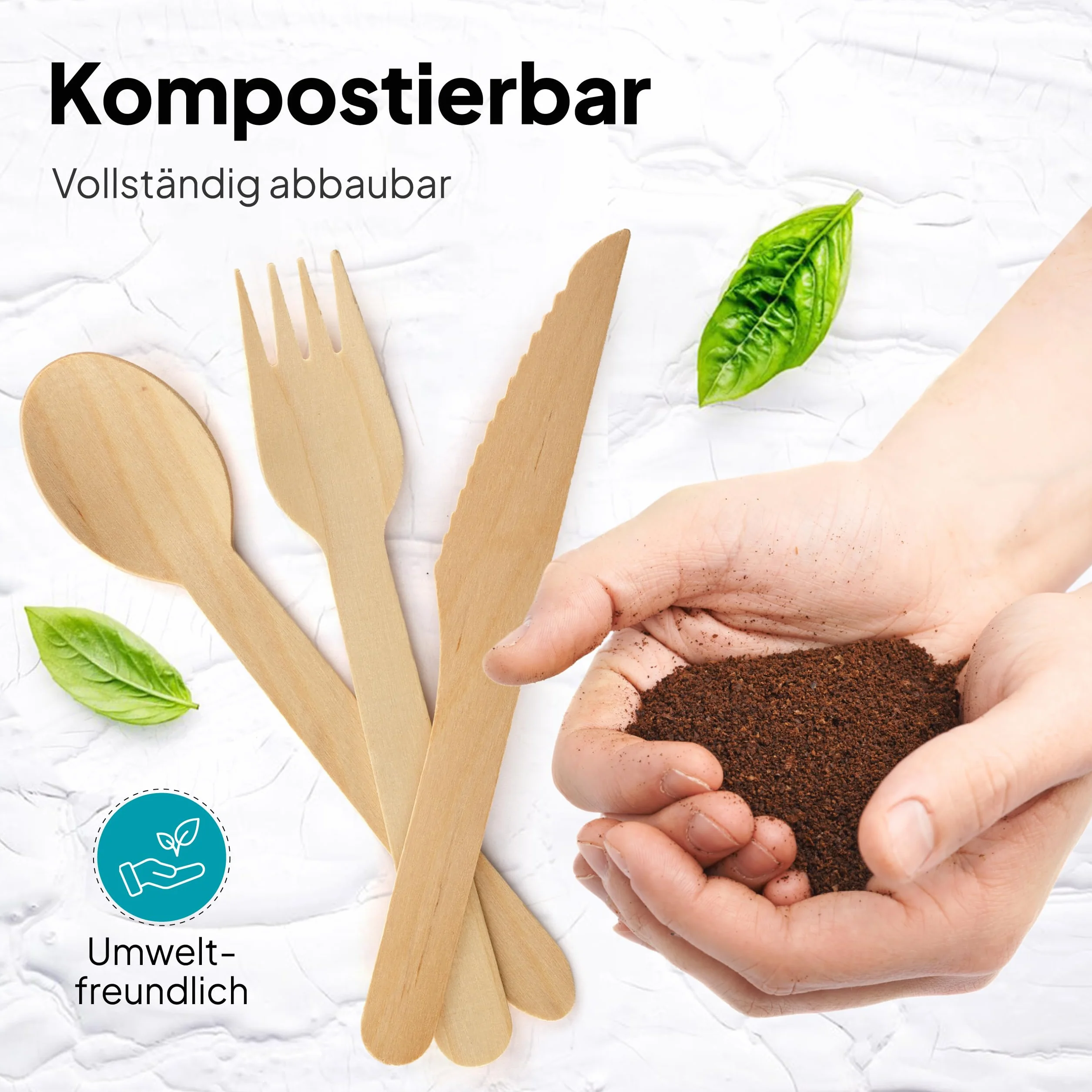 Commerline Set di Coltelli in Legno Monouso 100/200/2000 Pezzi Stoviglie Ecologiche Usa e Getta