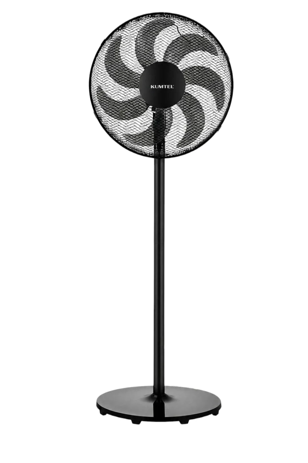 Opviq Kumtel Potente Ventilatore Nero 50W 130cm Altezza Regolabile 7 Pale 3 Velocità Silenzioso Motore In Rame Efficiente