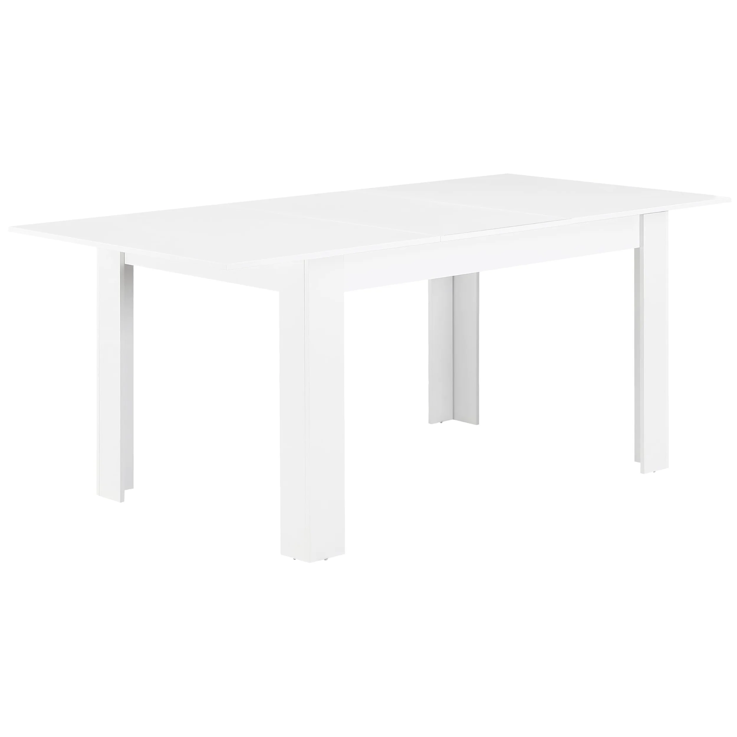 Brigros - Tavolo allungabile da Pranzo in Legno melaminico 140-190x90x77 cm, moderno, elegante e funzionale (Bianco)