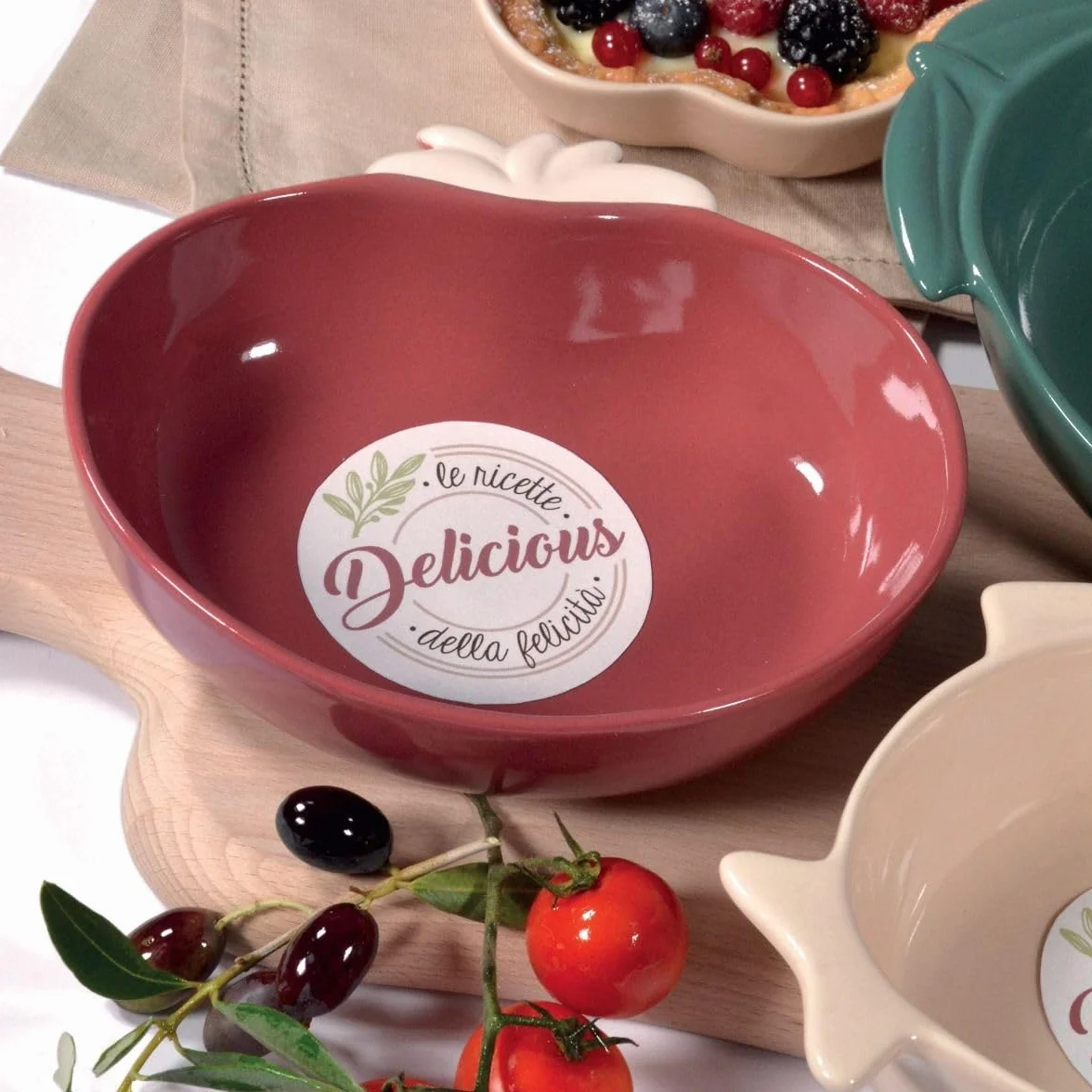 WALD Set 2 Pirofile monoporzione in Kergrès – Argilla ceramica ad alta resistenza per forno – Ideali per cucina e servizio a tavola (Cuore Tortora)