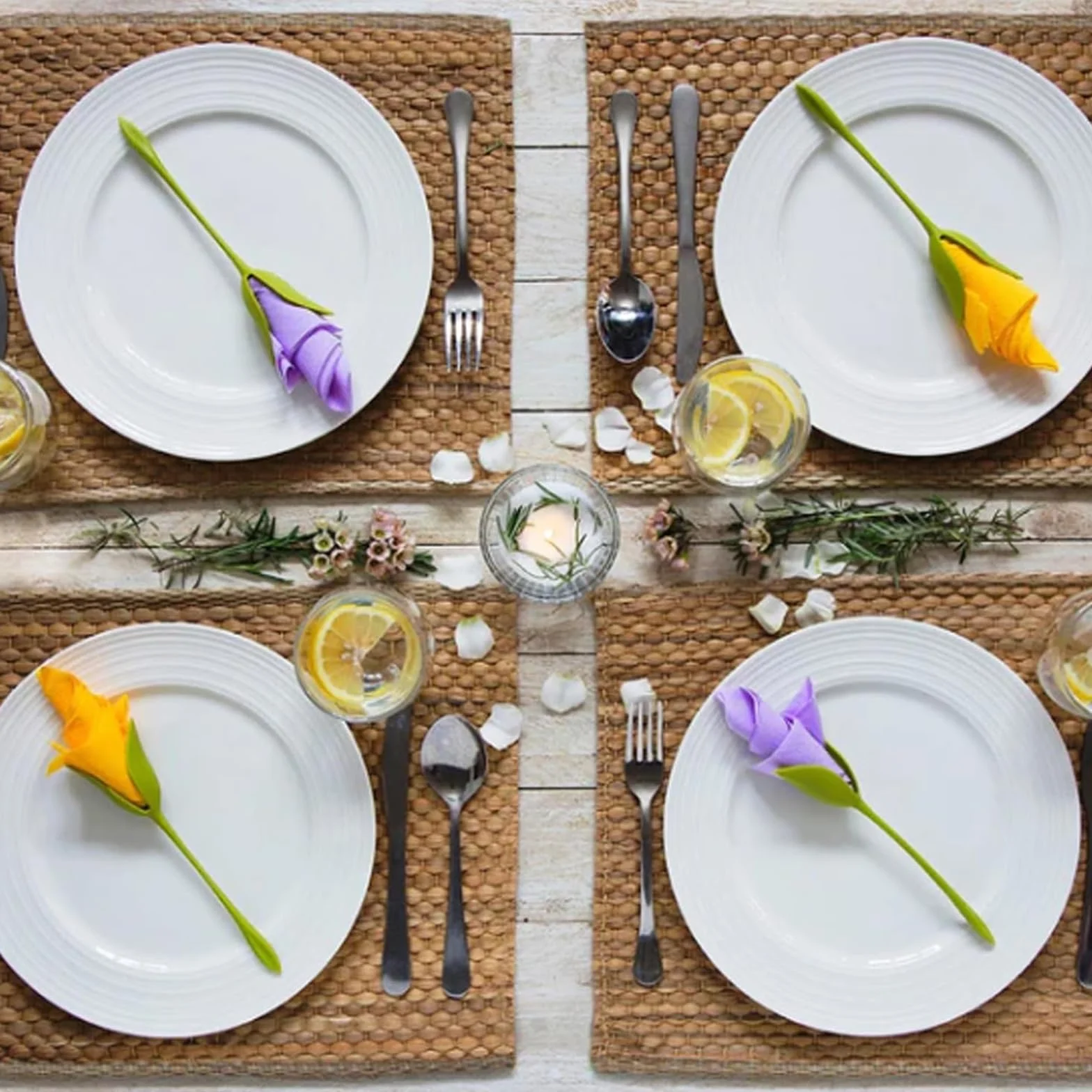 Portatovaglioli a forma di fiore Twist, Portatovaglioli a fiore e tulipano Twist, Portatovaglioli con stelo di fiori artigianale, Set di anelli per tovaglioli con fiori creativi (20Pcs)