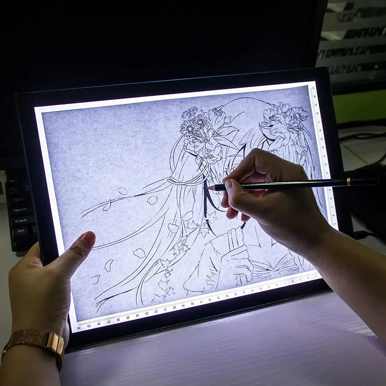 A4 LED Copy Board Light Box Drawing Pad Tracing Table USB Brightness Adjustable for Artists Animation Sketching X-ray Viewing
