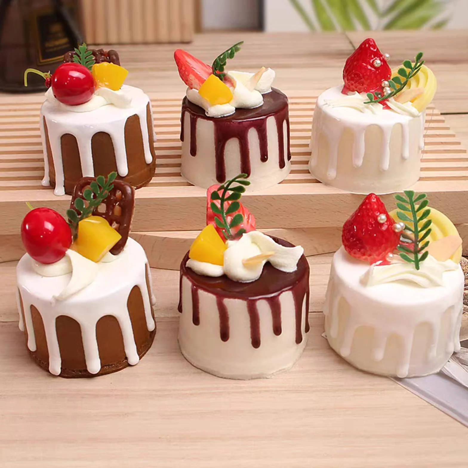 Set di 6 torte finte realistiche per decorazione della cucina