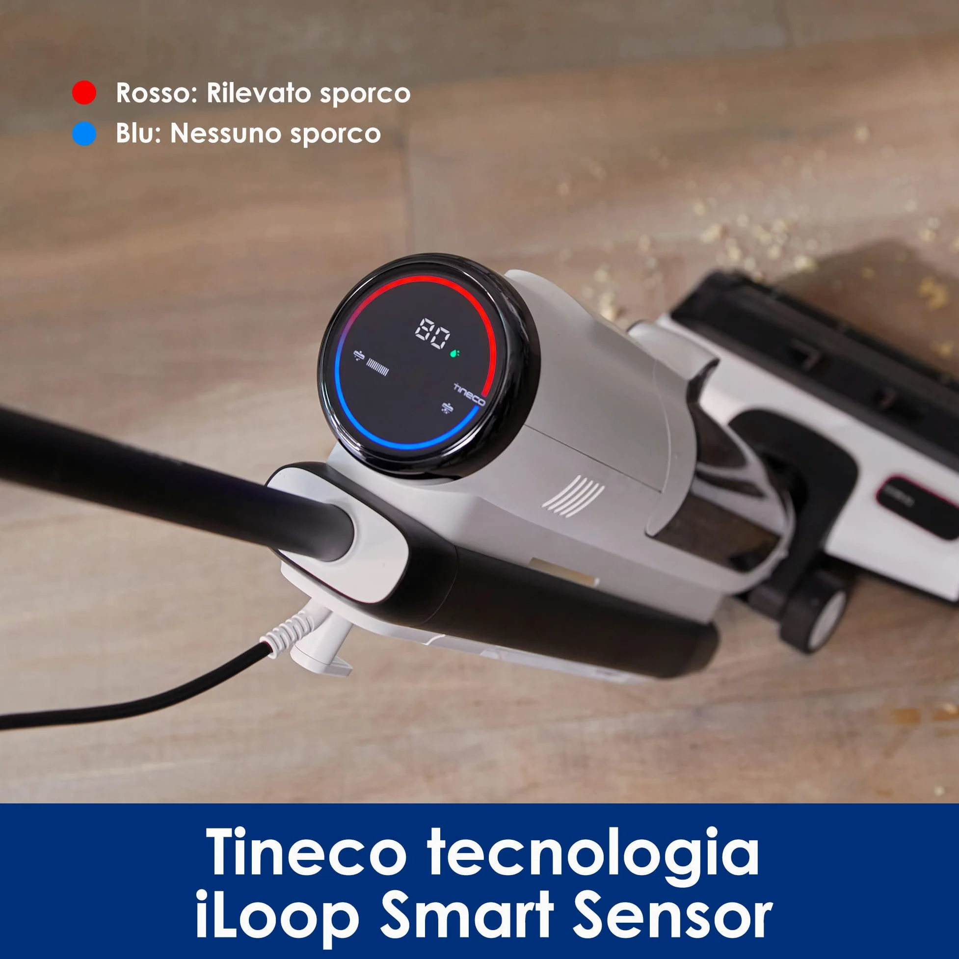 Tineco FLOOR ONE S5 STEAM Aspirapolvere Lavapavimenti Intelligente e Pulitore a Vapore per Pavimenti Duri con Display Smart
