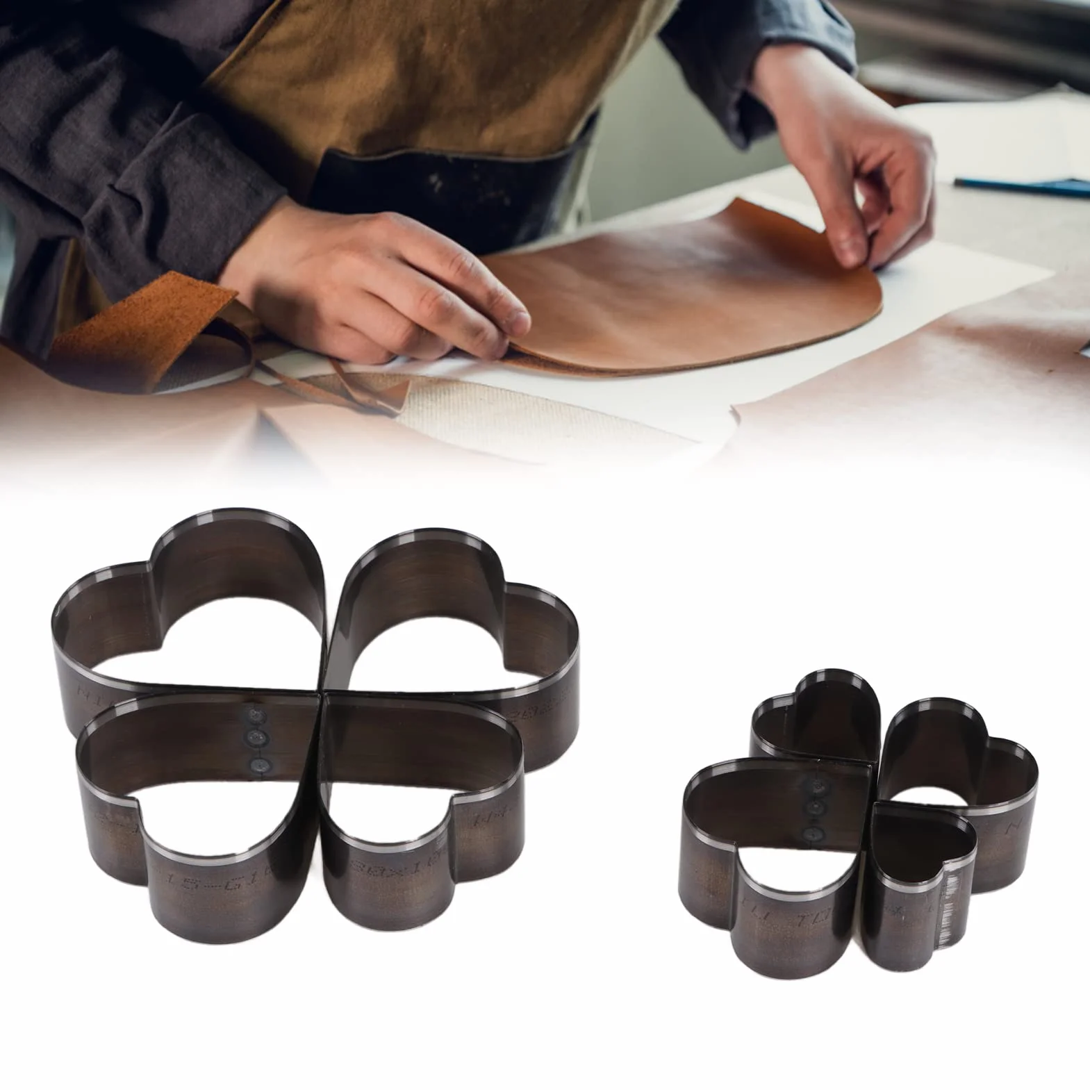 Tyenaza 8 Pezzi Utensile per Taglierina per Punzonatura Cava, Set di Fustella per Punzonatura in Pelle in Acciaio Legato con Scatola di Immagazzinaggio a Mano per Pelle, Argilla o Gioielli Fai-da-Te