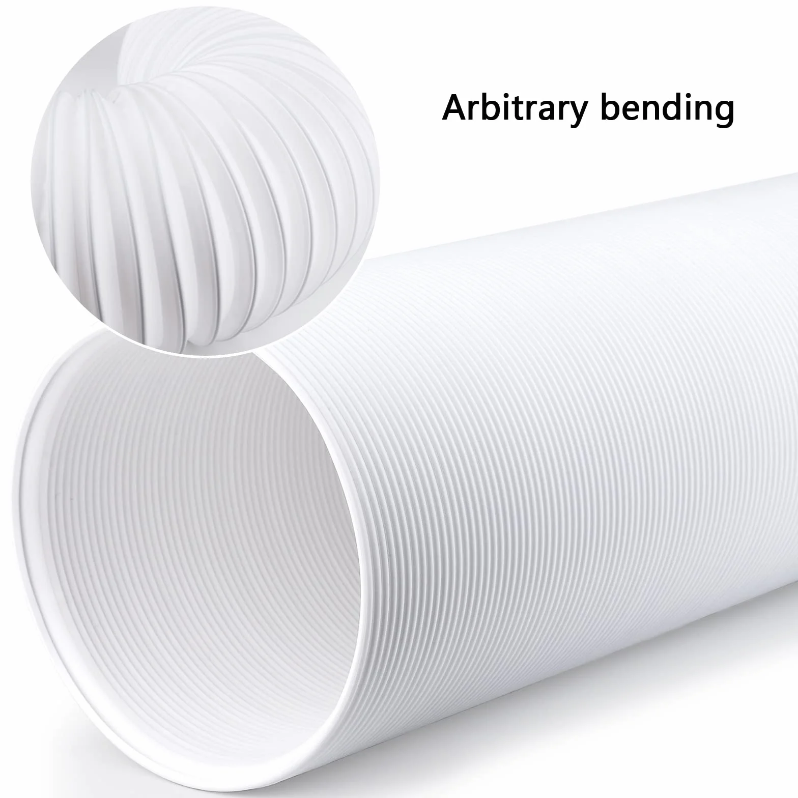 Tubo Climatizzatore Lunghezza 200cm Tubo di Scarico Aria Condizionata Portatile Tubo Flessibile di Scarico Diametro 130mm per Impianti di Climatizzazione Asciugatrice Cappa Aspirante