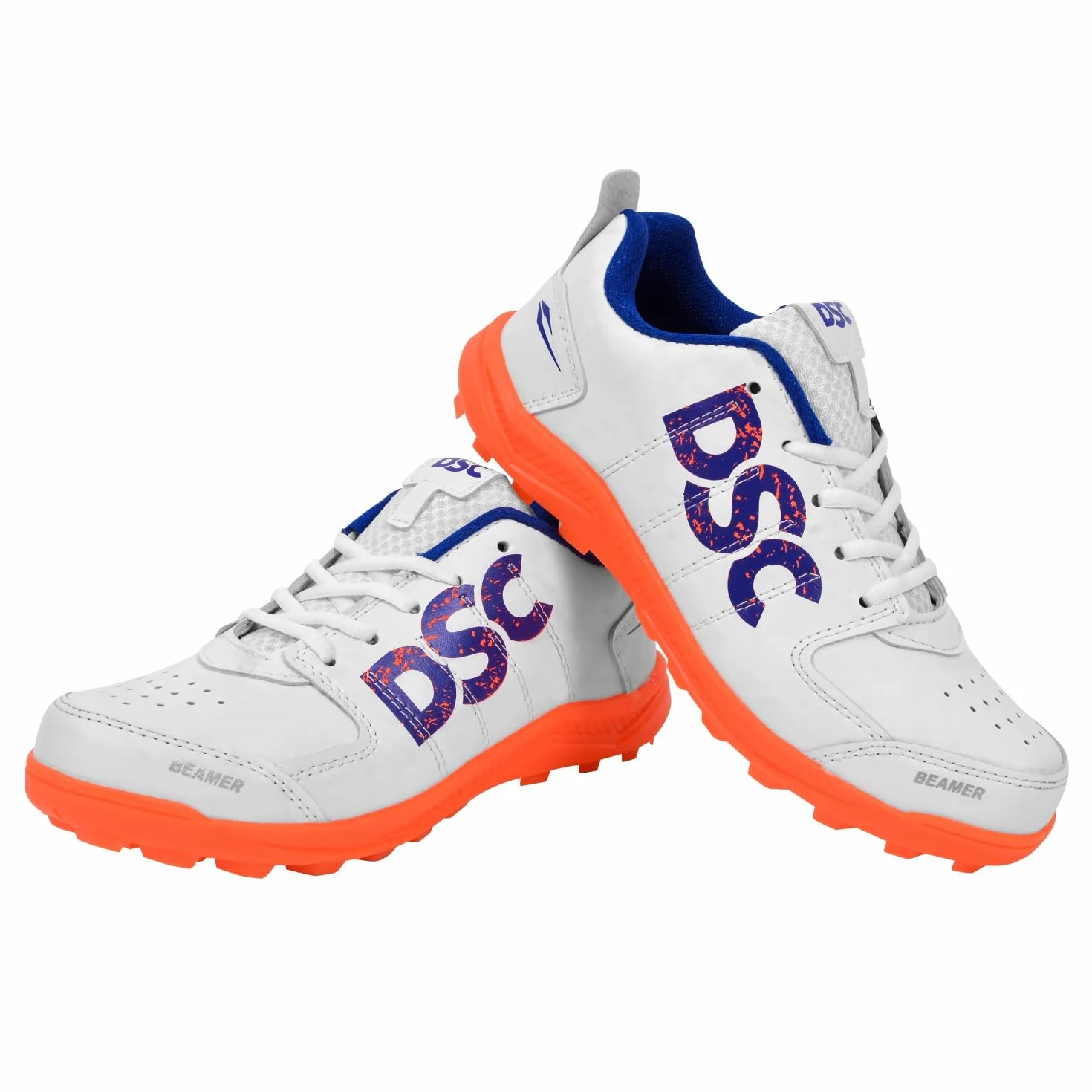 DSC Beamer-Scarpe da Cricket, Taglia 40, Colore: Giallo Fluo e bianco-40 Unisex-Adulto