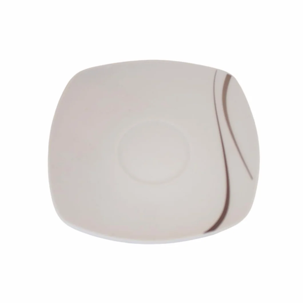 Servizio di Tazzine da Caffè 12 Pezzi per 6 Persone Strips Tortora Design Moderno in Porcellana Resistente, Lavabili in Lavastoviglie e Utilizzabili in Microonde.