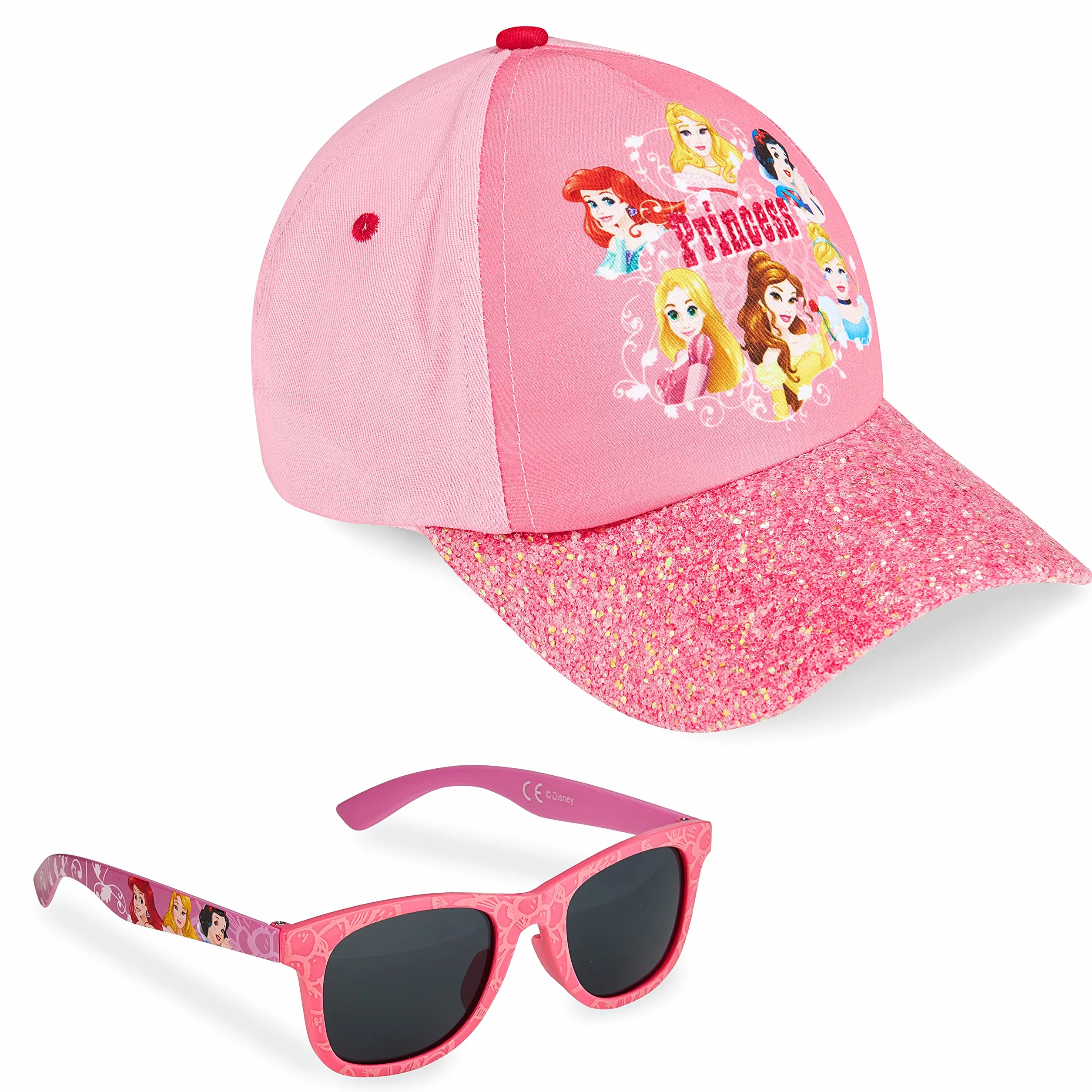 Disney Cappellino Bambina Visiera Estivo Occhiali da Sole Rosa Protezione UV