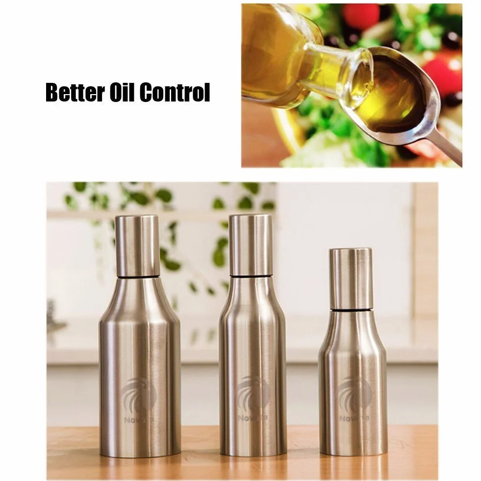 Novata Acciaio inossidabile Bottiglia Olio e Aceto 1000ML z Beccuccio