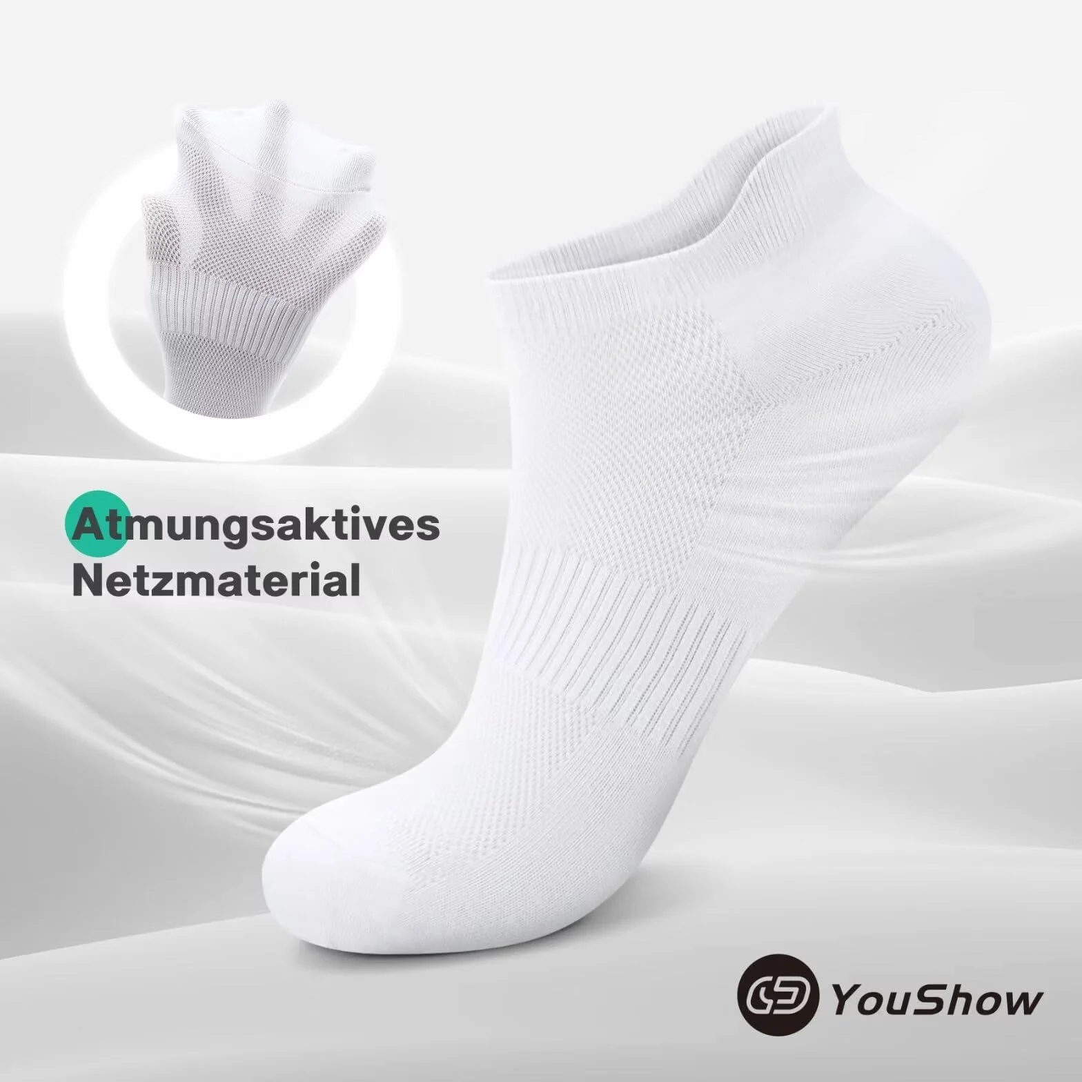 YouShow 10 Paia Calzini Corti Uomo Donna Sportive Traspirante Calze Cotone