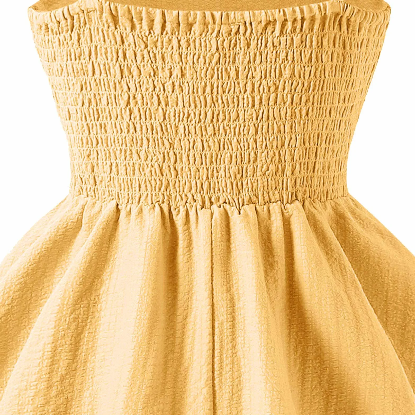 Vestito estivo da ragazza senza maniche casual giallo per bambini 8 12 anni