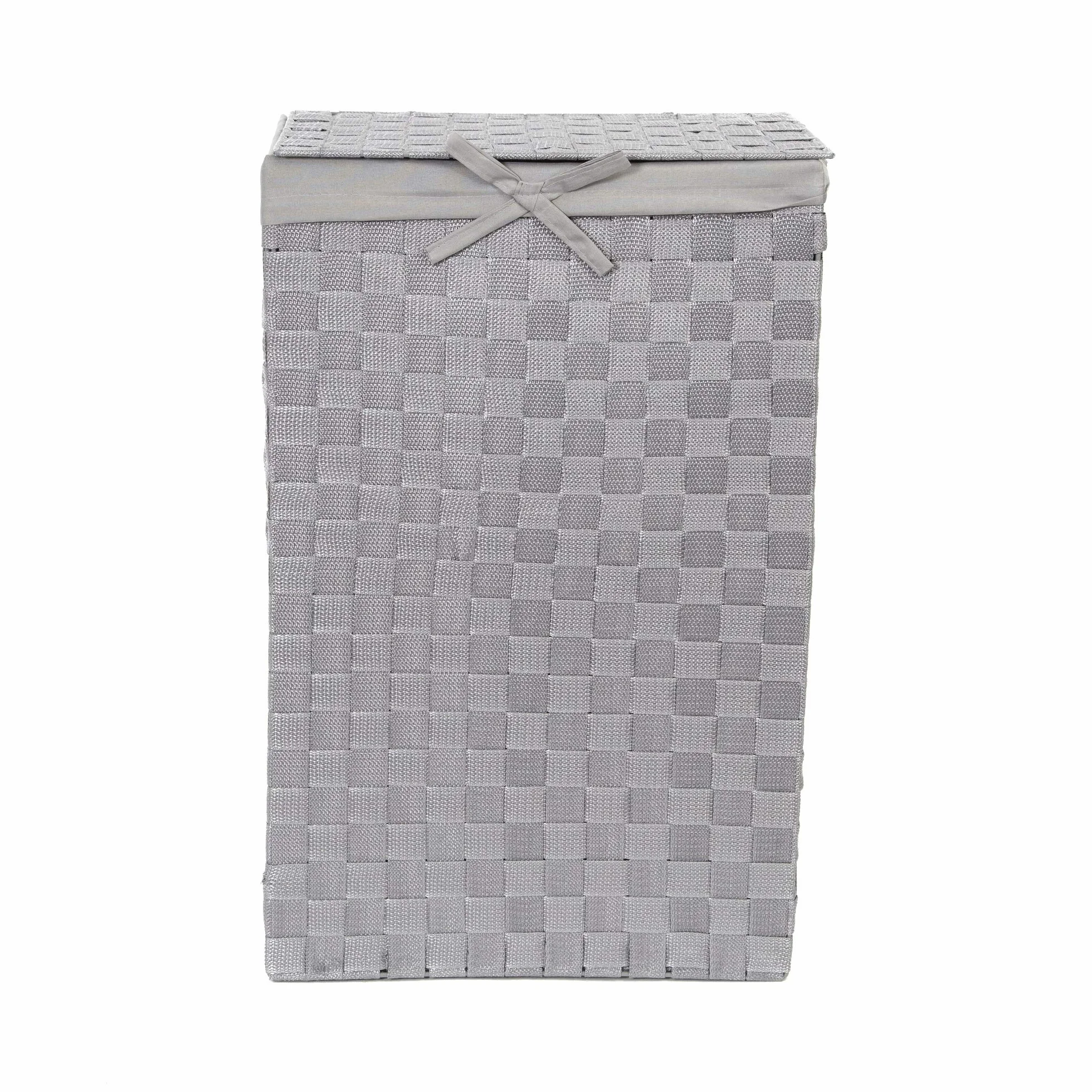 Compactor Stan Hamper Cesto Portabiancheria Grigio, Rettangolare (25x38xH.60 cm) in Rayon Belt