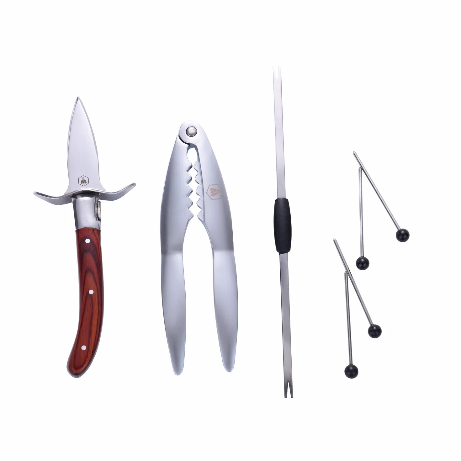 LAGUIOLE - LAGUIOLE Seafood Utensils Set* 7 pezzi in acciaio inossidabile marrone