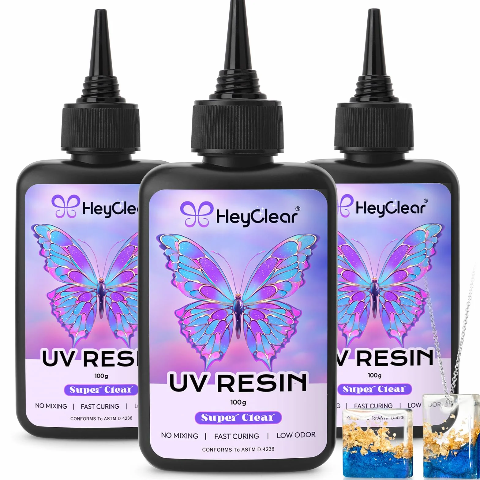 HeyClear Kit Resina UV 300g - Resina Epossidica UV Trasparente