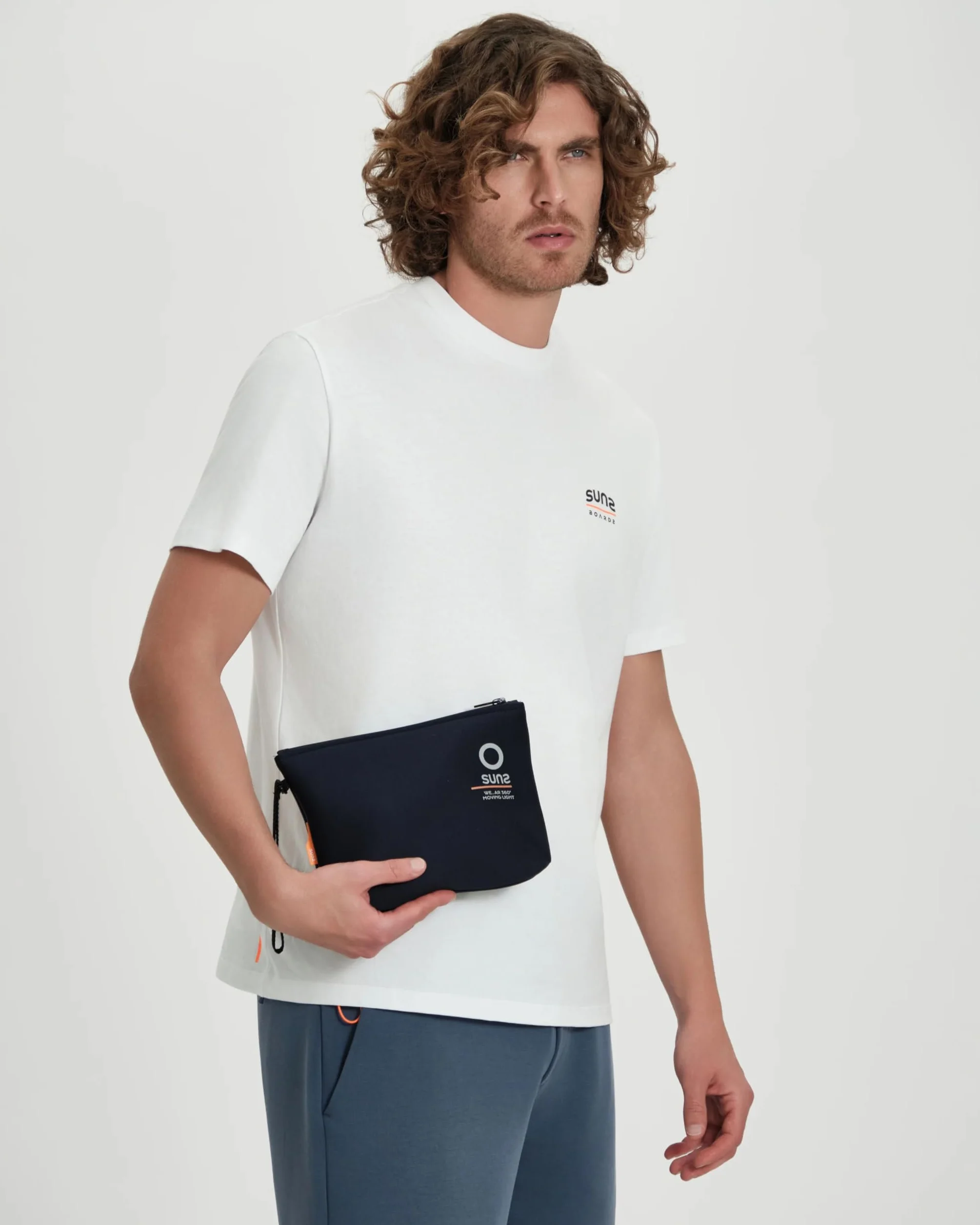 SUNS Pochette Unisex in Neoprene Pratica e Versatile (Dark Blue)
