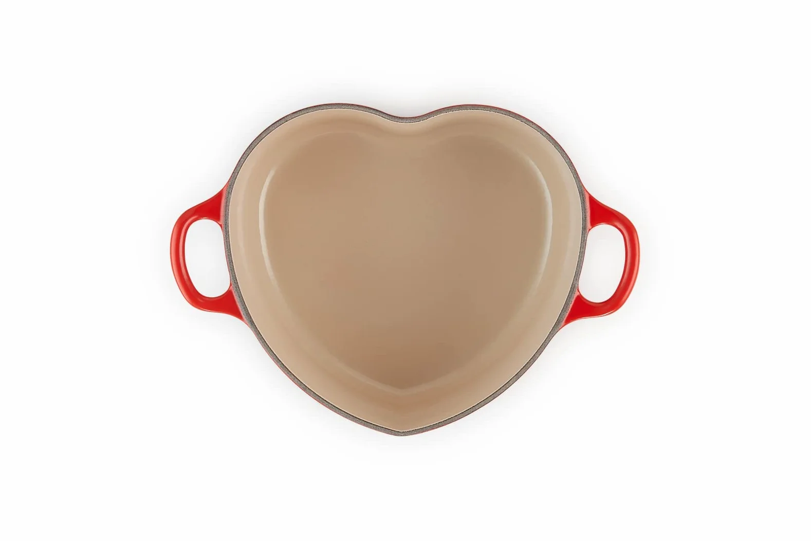LE CREUSET Cocotte a cuore in ghisa vetrificata con pomello a cuore, 20 cm, Ciliegia, 21401200602455