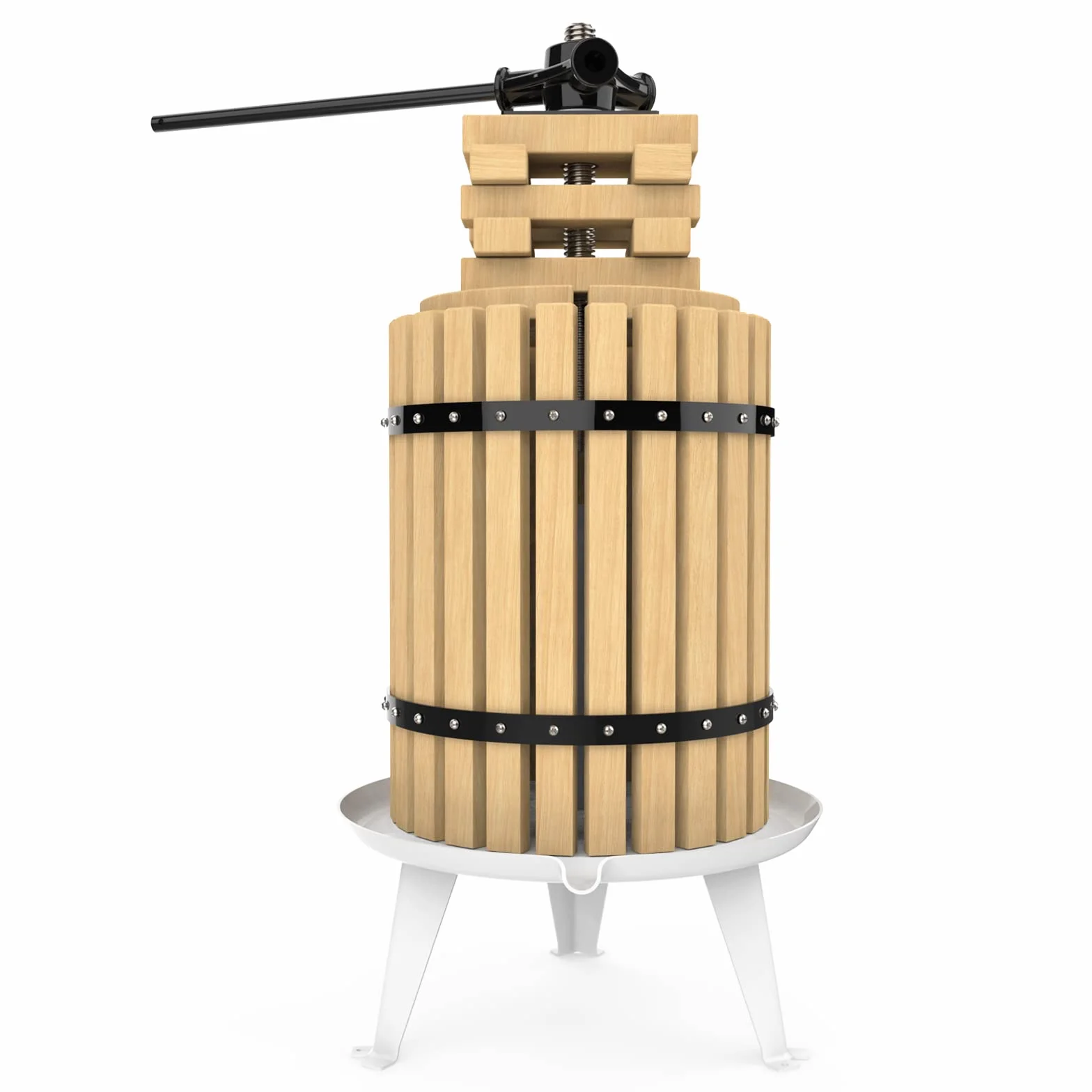 Spremifrutta in legno massiccio, 18 l, spremiagrumi manuale per mele e vino | 100% naturale salutare, spremiuva per uva, bacche, spremimele, funzionamento manuale, inclusa rete per spremere