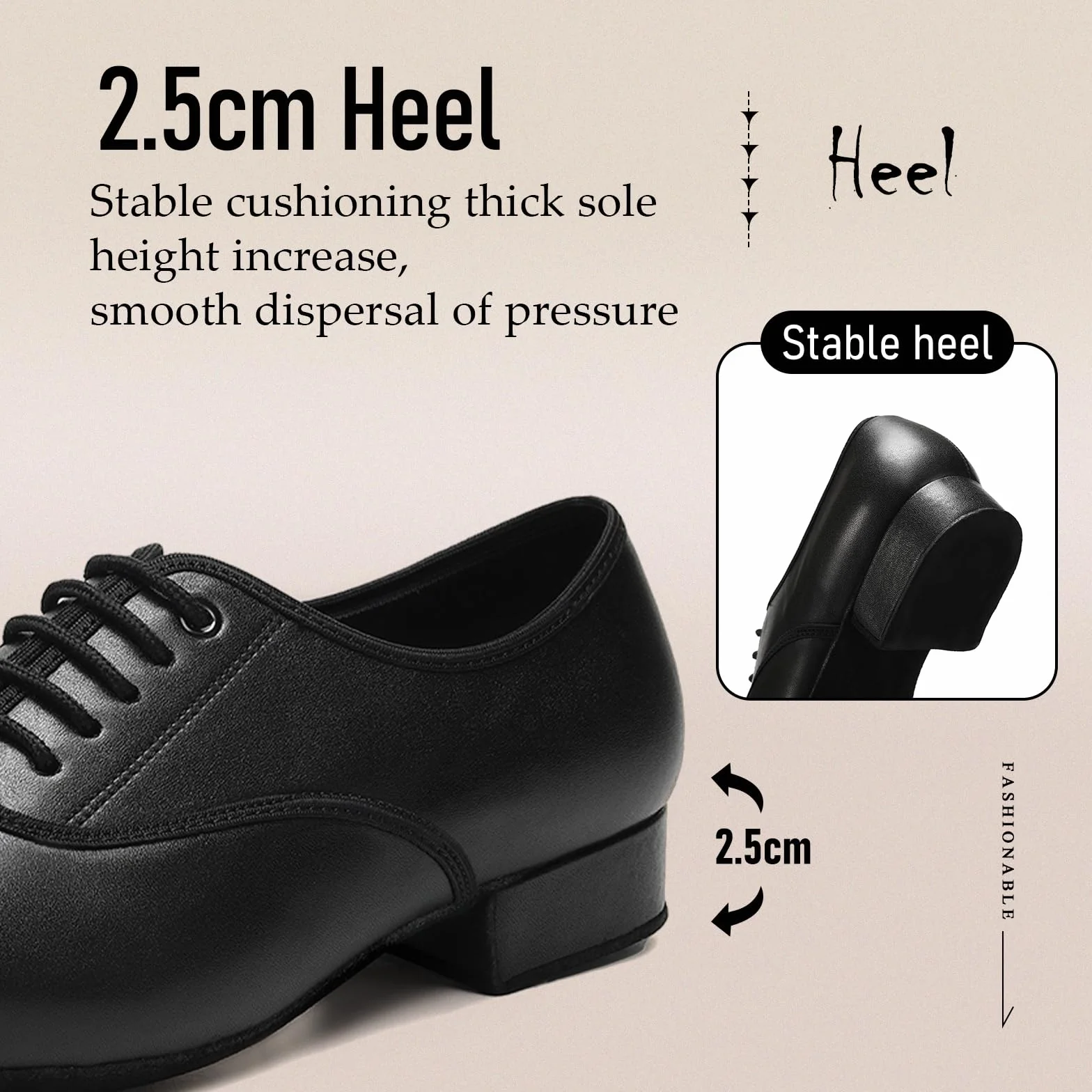 Scarpe Ballo Latino Uomo Stringate Tango Standard Salsa Professionali PUNMD
