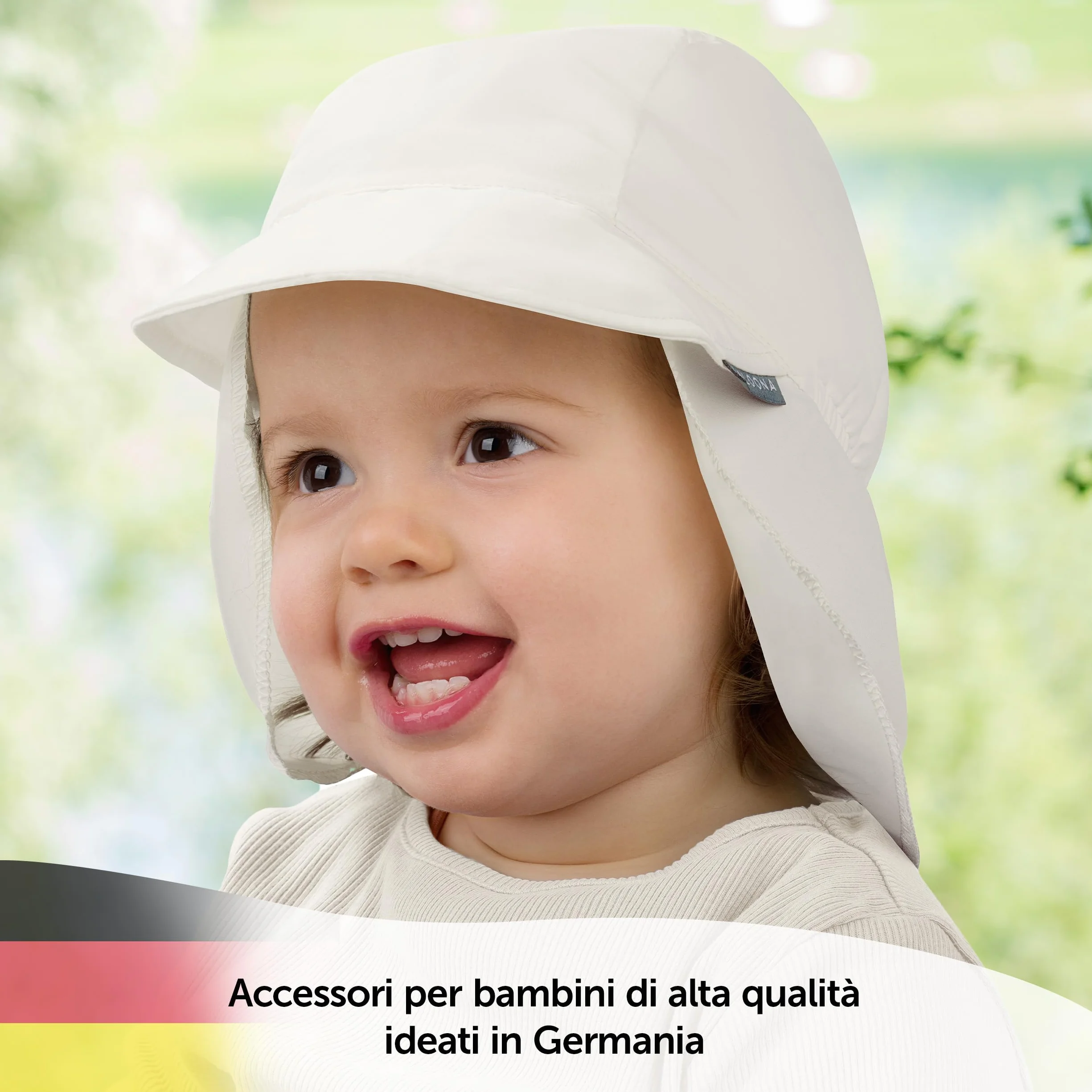 Cappello Neonato UV80+ Protezione Solare OEKOTEX Standard 100 Unisex