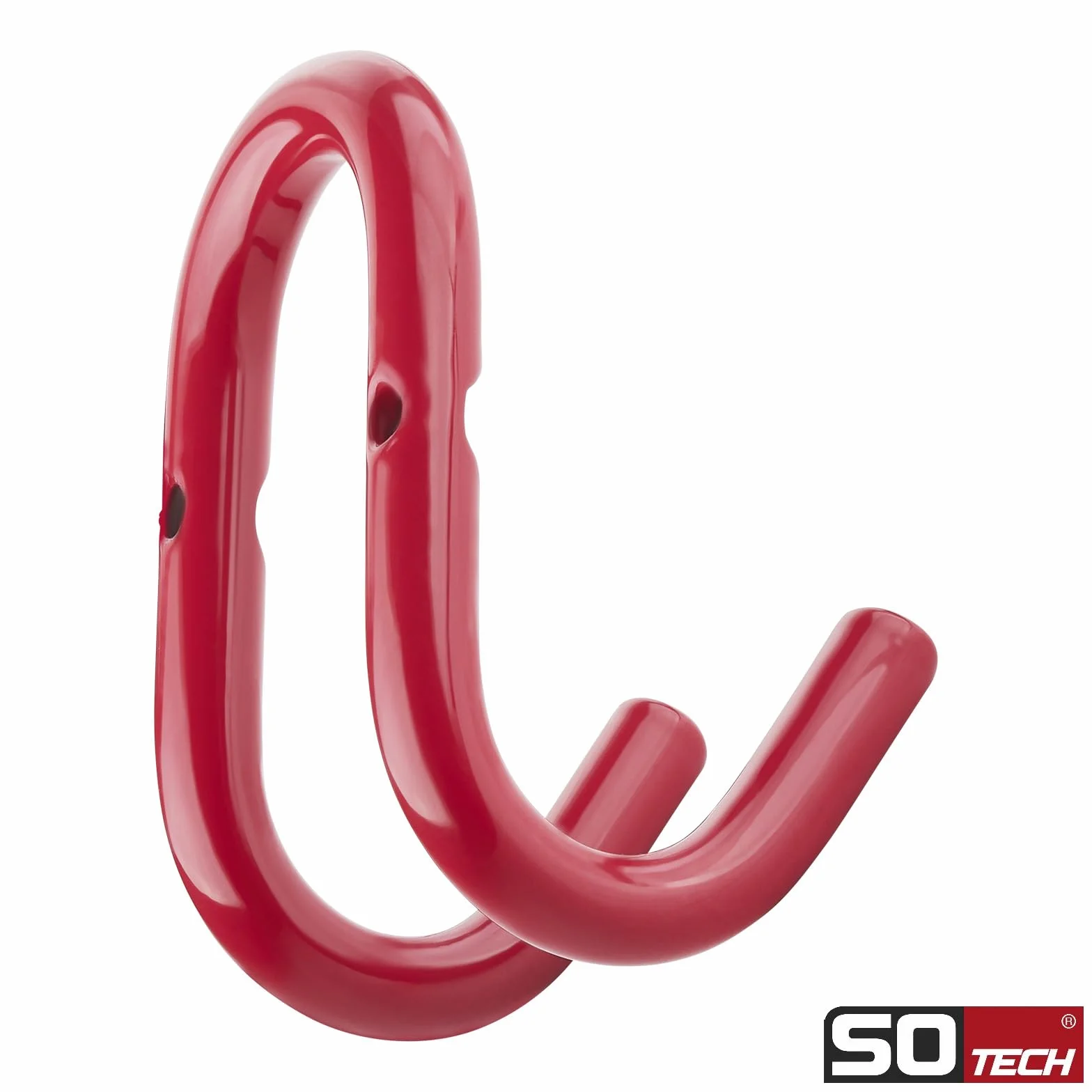 SOTECH Appendiabiti FARA 88x51 mm acciaio rosso gancio a parete per giacca