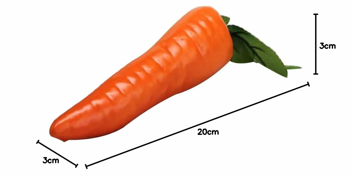 sztuczne marchewki ozdobne plastikowe pomarańczowe dekoracja do domu