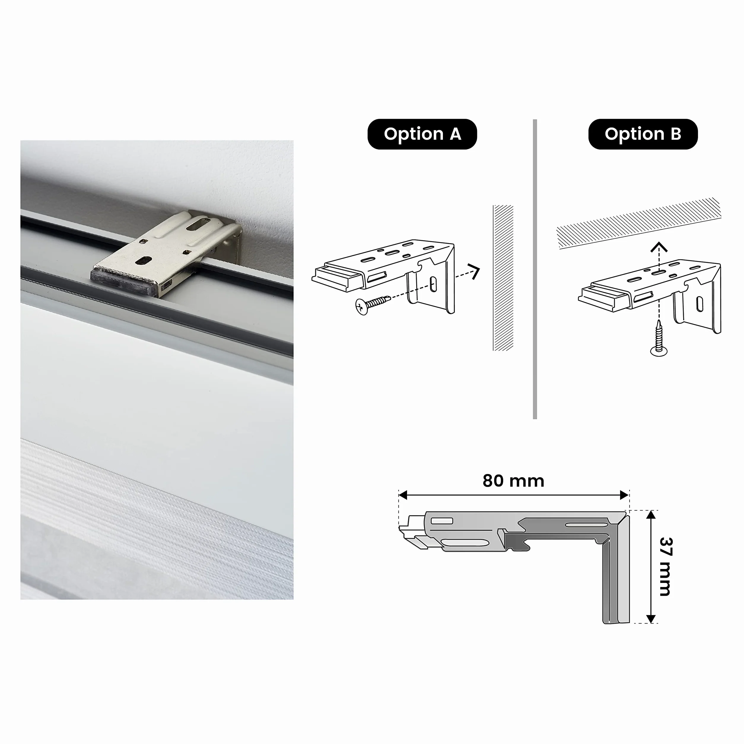 Estores Basic - Tenda notte e giorno, avvolgibile notte e giorno, per finestre e porte, finiture in alluminio di massima qualità, bianco, 120 x 250 cm