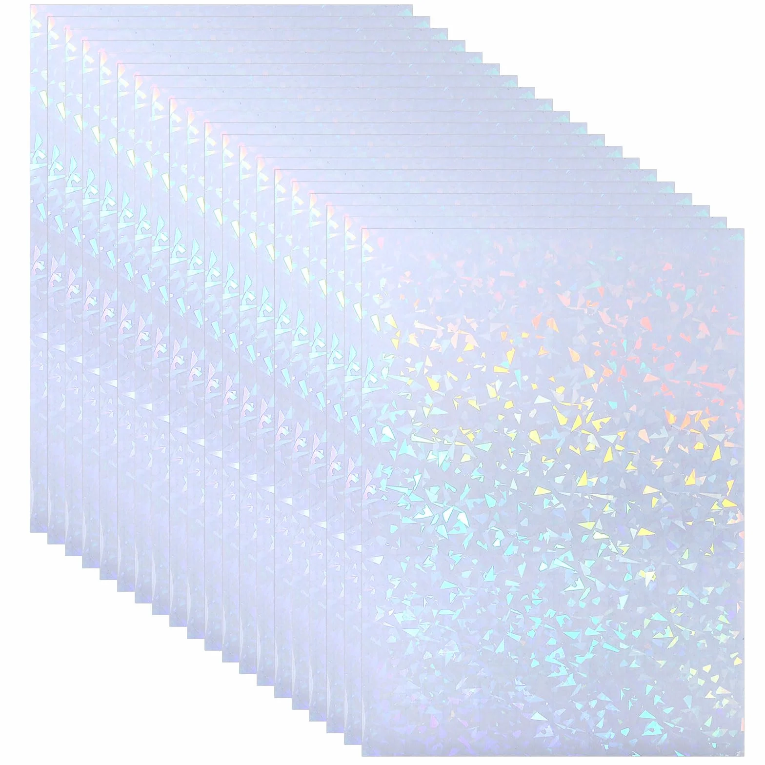 PATIKIL Carta Adesiva Olografica 11.7x8.3" A4 Polipropilene Autoadesivo Trasparente Impermeabile 20 Fogli