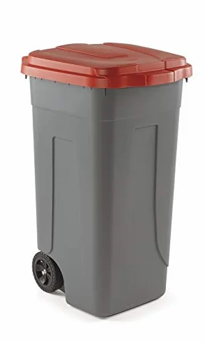 Mobil Plastic Kit 4 bidoni raccolta differenziata 100 lt. Giallo + Blu + Rosso + Verde | 4 Pattumiere con ruote incluse | Secchi Spazzatura 100 Lt | Contenitori Rifiuti