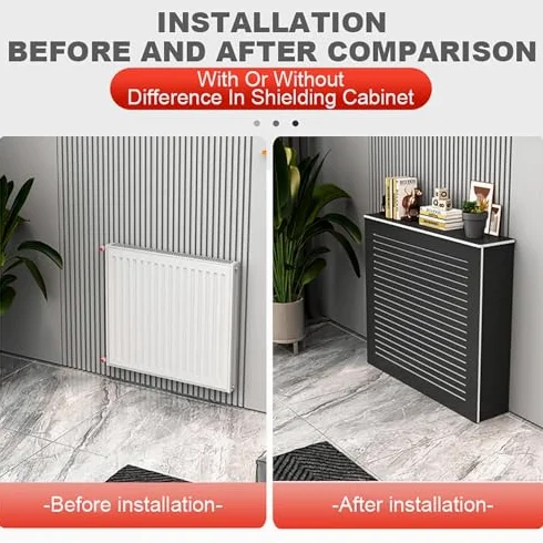Copertura organizer per termosifone, in legno, moderna, per dissipazione del calore, design traspirante, per ufficio, soggiorno, camera da letto, corridoio