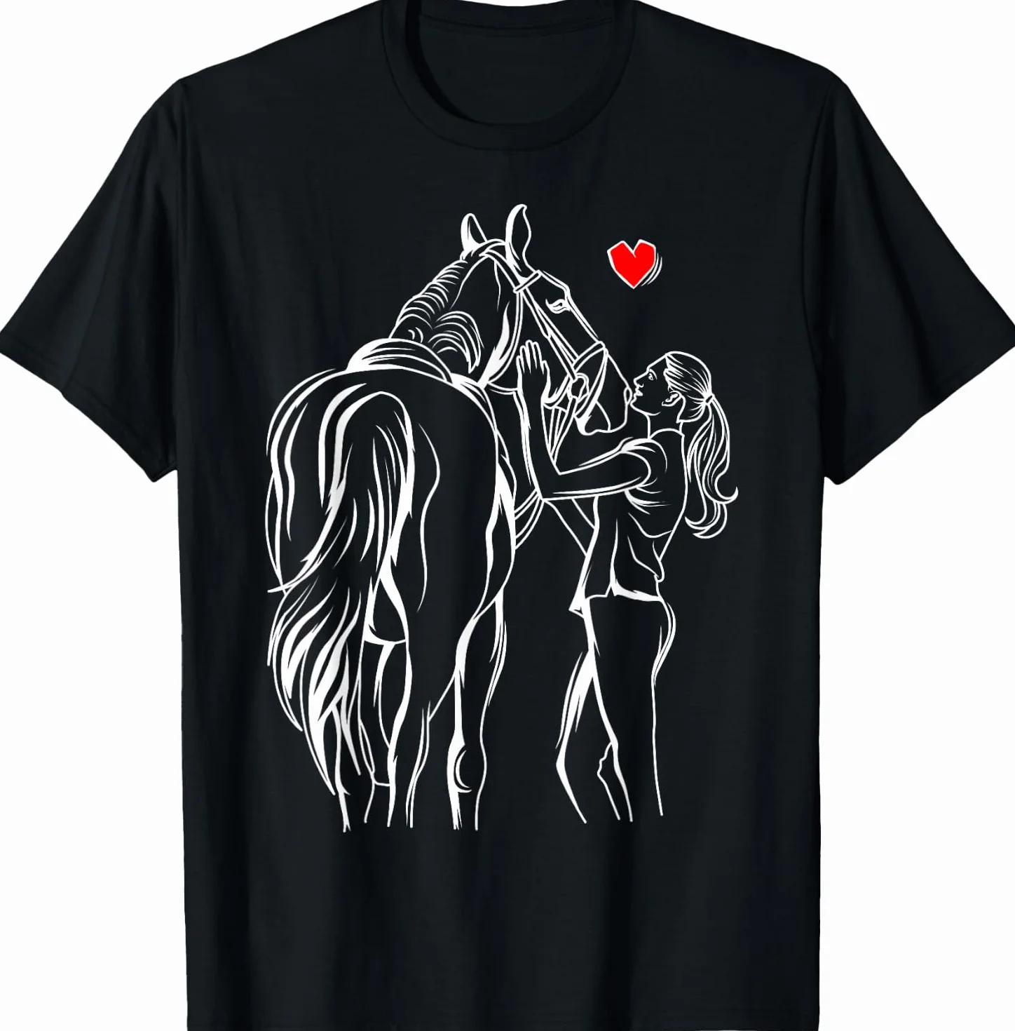 Cavalli Equitazione Donne Ragazza Maglietta
