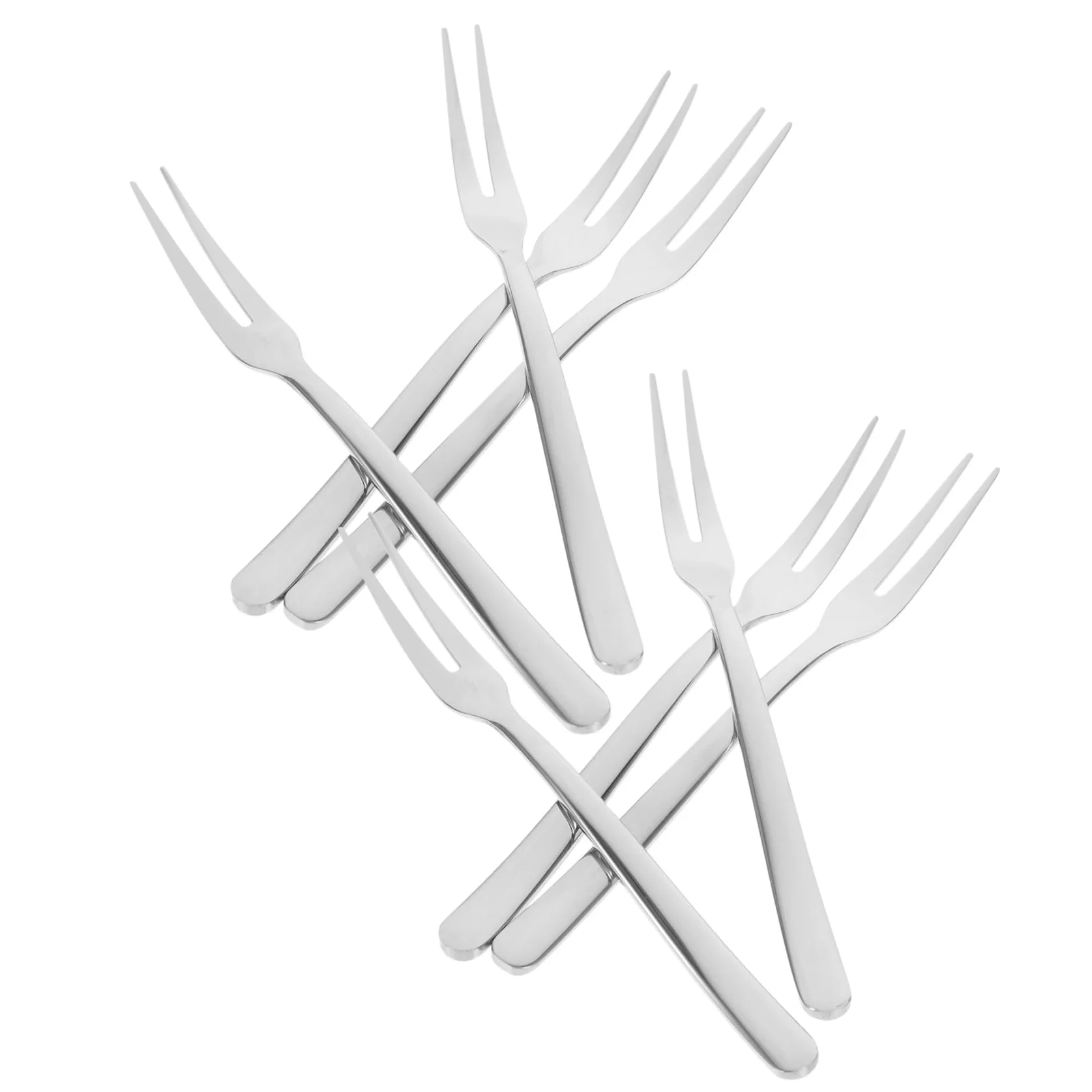 8 pezzi Forchettine per Frutta in Inox Resistenti di Piccole Forchette per Dessert Insalata e Antipasti Design Ergonomico ed per Uso Quotidiano e