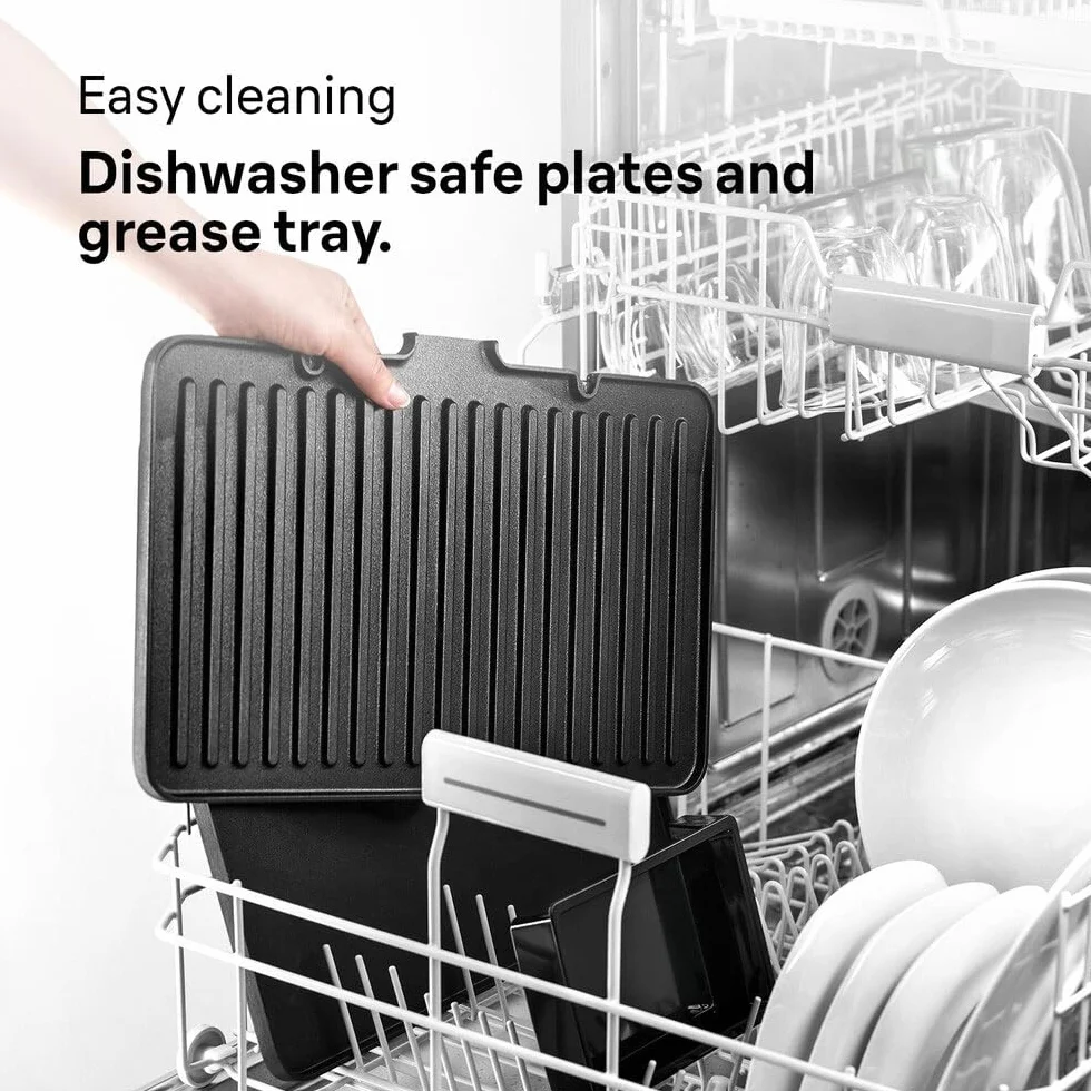 Braun MultiGrill9 CG9043 Griglia Elettrica a Controllo Elettronico con 2 Termostati Indipendenti, Griglia Aperta 37x46cm, Funzione BOOST, Piastre Removibili in Dotazione 2 Set Griglia e Liscia, 2000W