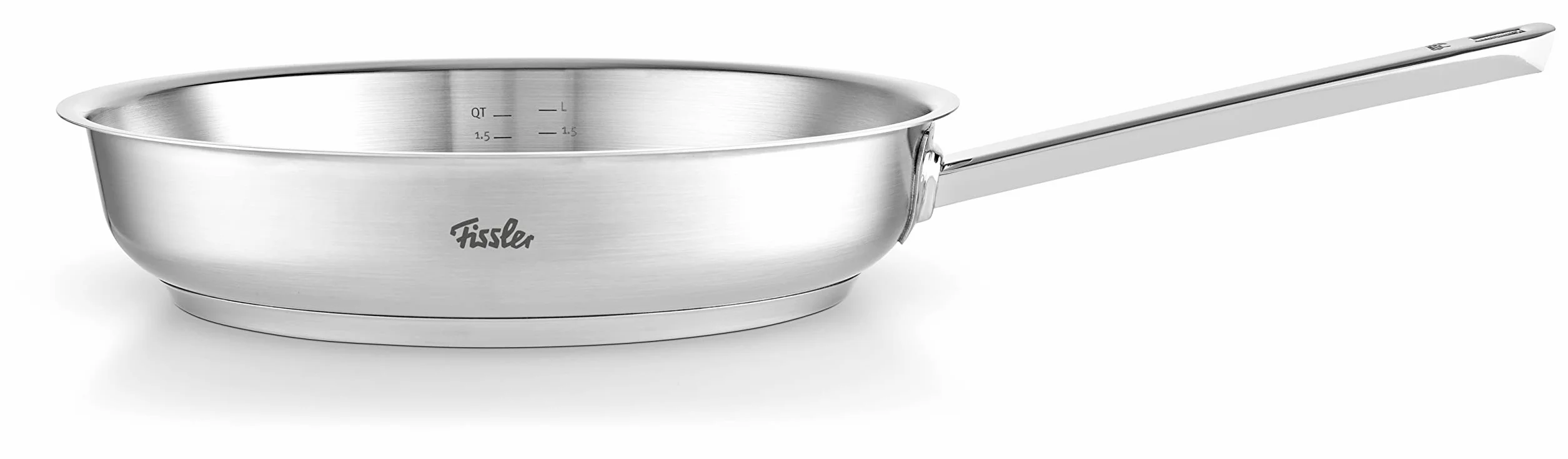 Fissler Profi Collection in acciao inox 28 cm, con scala di misurazione, superficie Novogrill, cottura a induzione, Nuovo modello