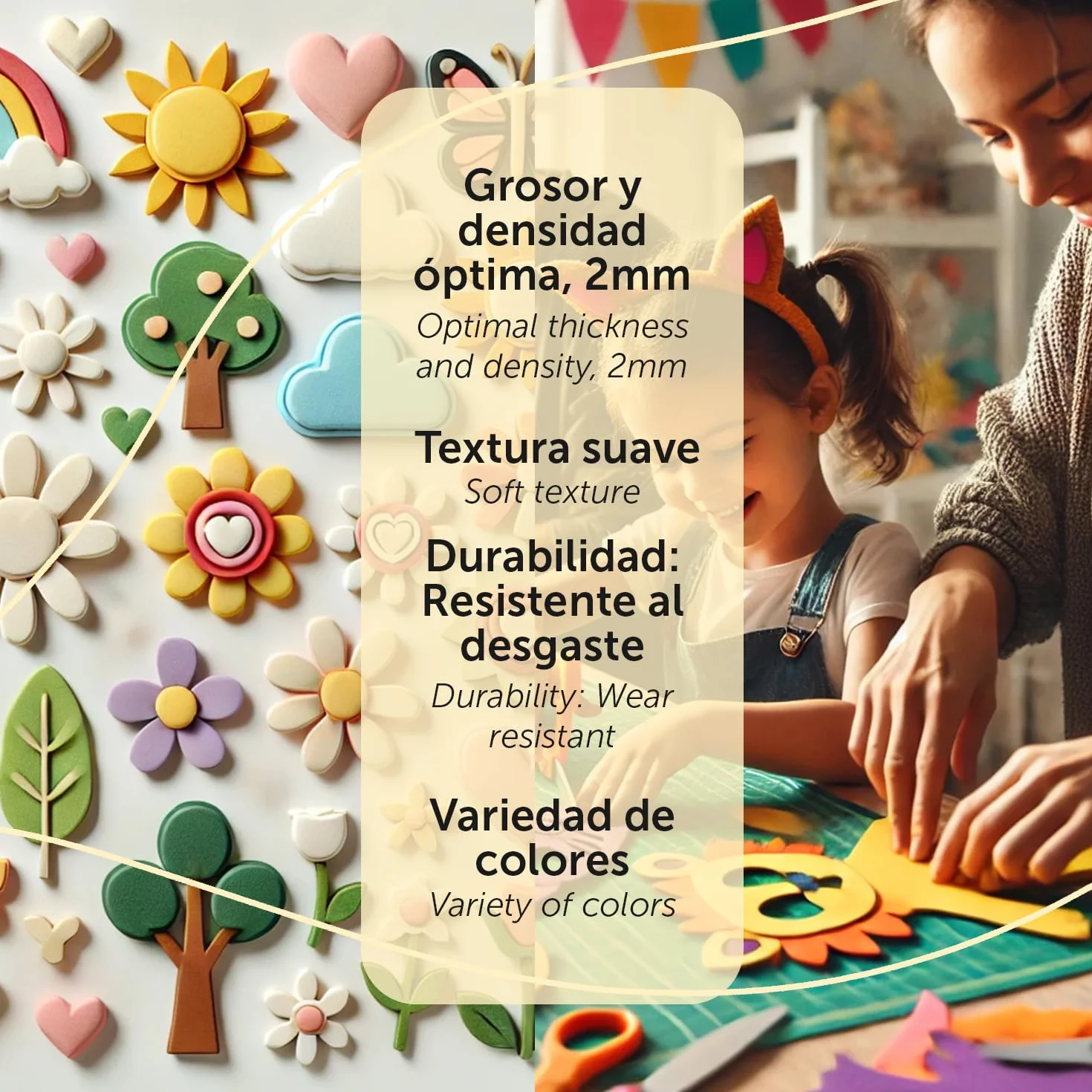 m-office Gomma Eva Colorata Crepla 40x60cm Azzurro cielo 5 uds Scrapbooking Scuola