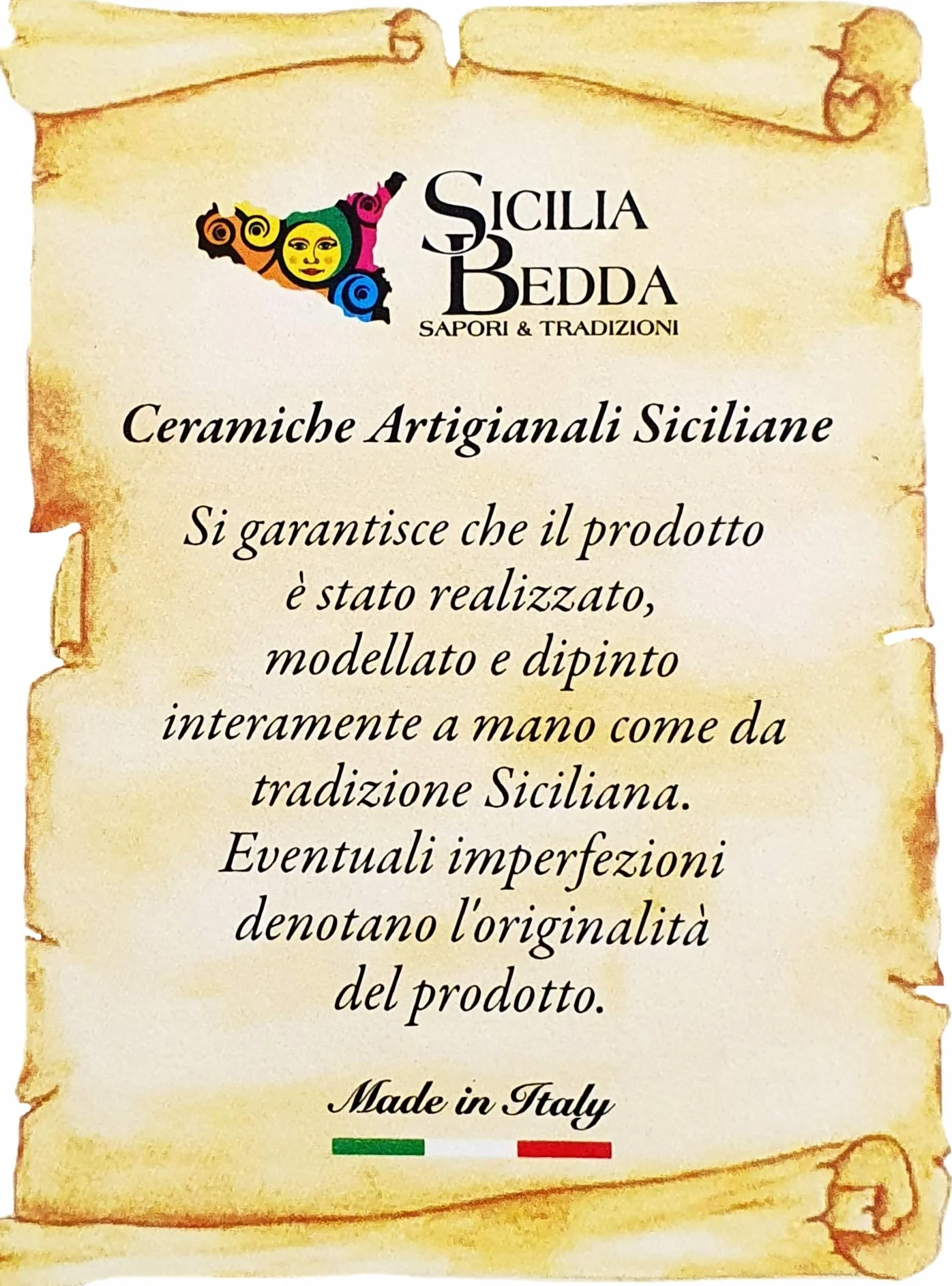 sicilia bedda - Teste di Moro in Ceramica di Caltagirone - Prodotto 100% Artigianale - Alta qualità (Altezza 35 Centimetri, Uomo Bianco Lucido)