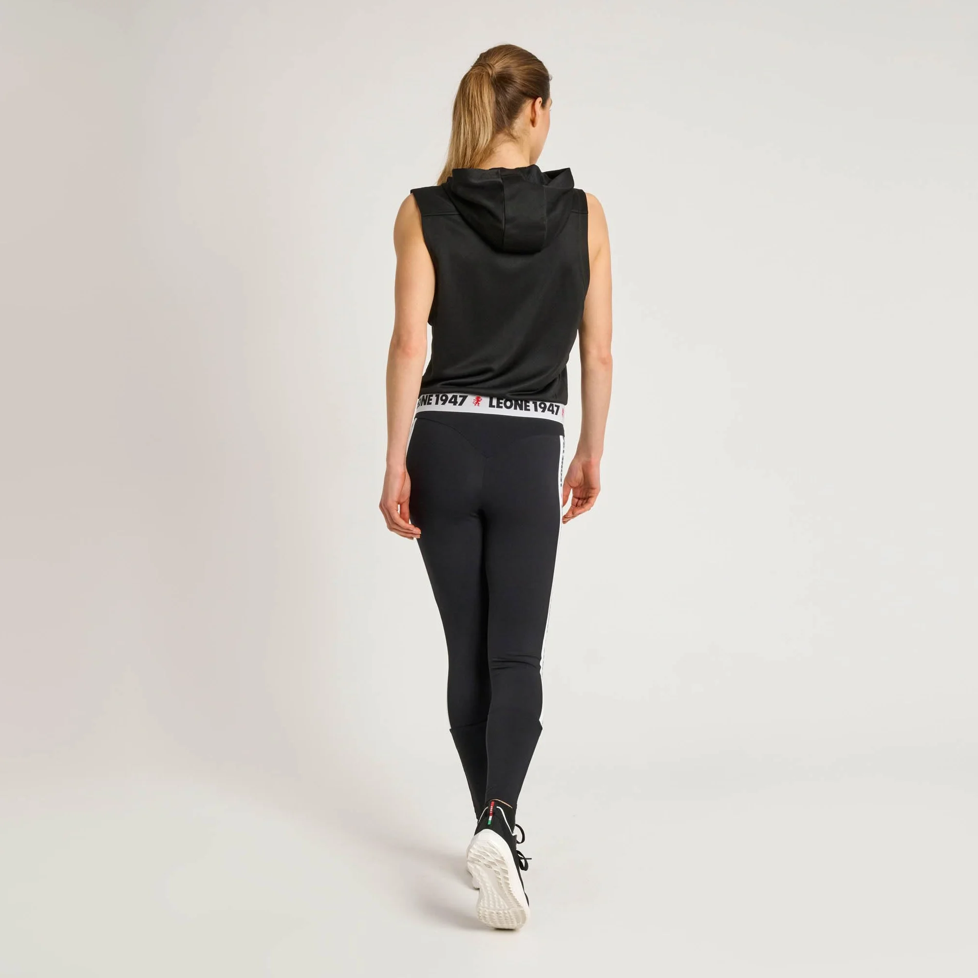 Leone 1947 ABX212 Smanicato con Cappuccio Stripe 47 Poly French Terry