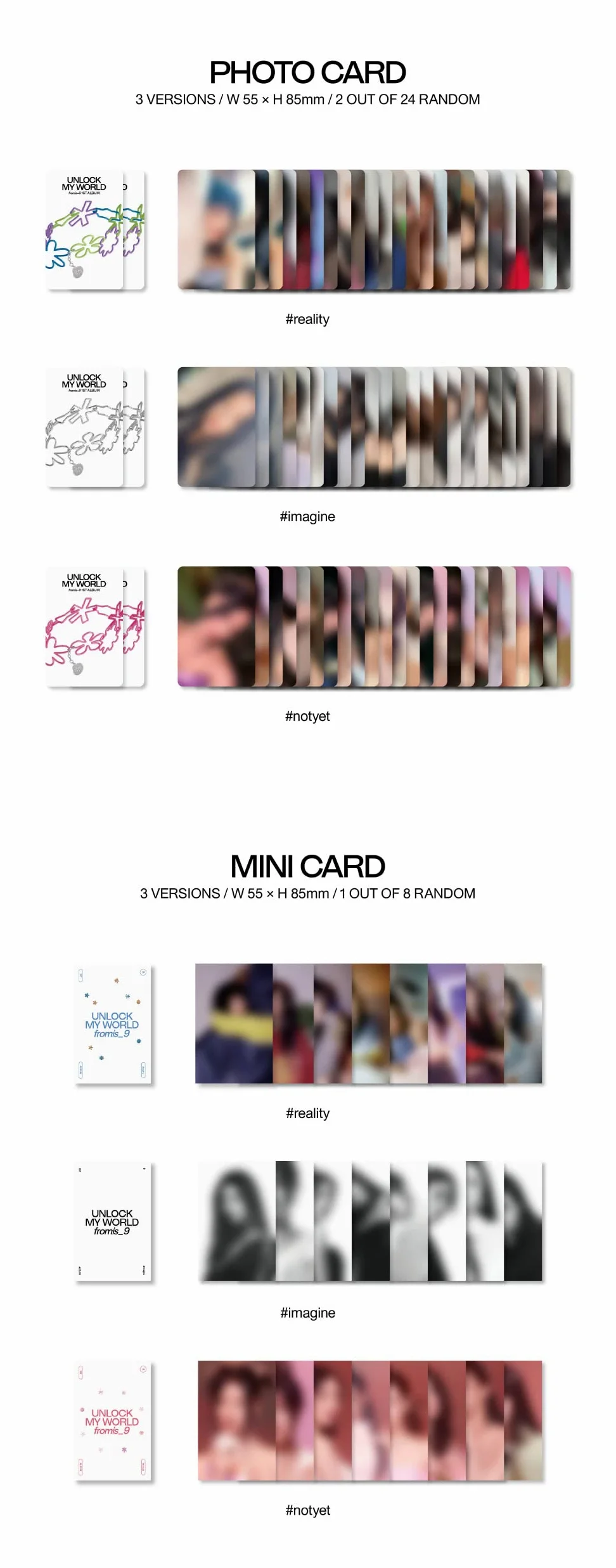 fromis_9 - Vol.1 Unlock My World CD (3 versions SET)